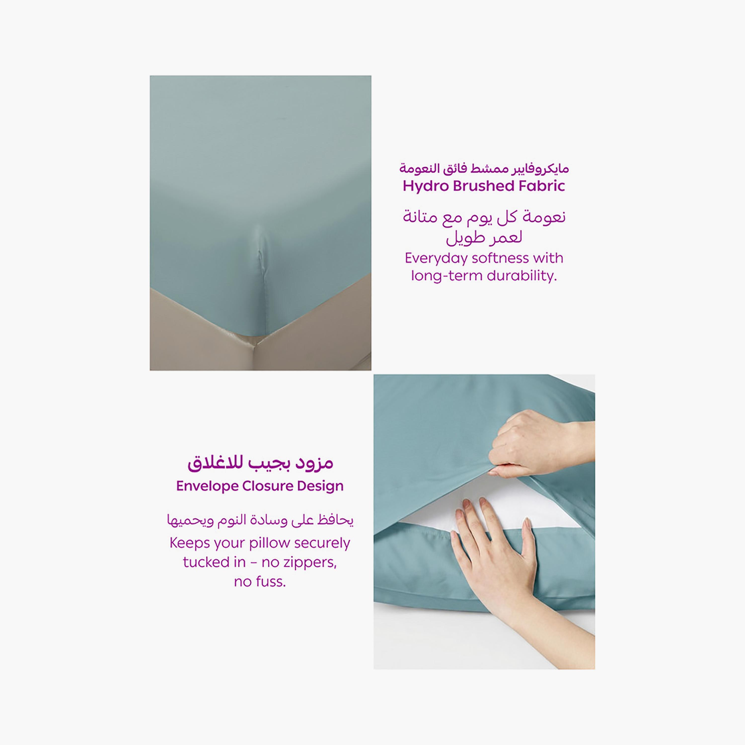 طقم ملاءات سرير دونيتيلا سادة مفردة مضادة للحساسية وجيدة التهوية - 90 × 200 سم-household-bedding-sheetsandpillowcases-fittedsheets-image-6