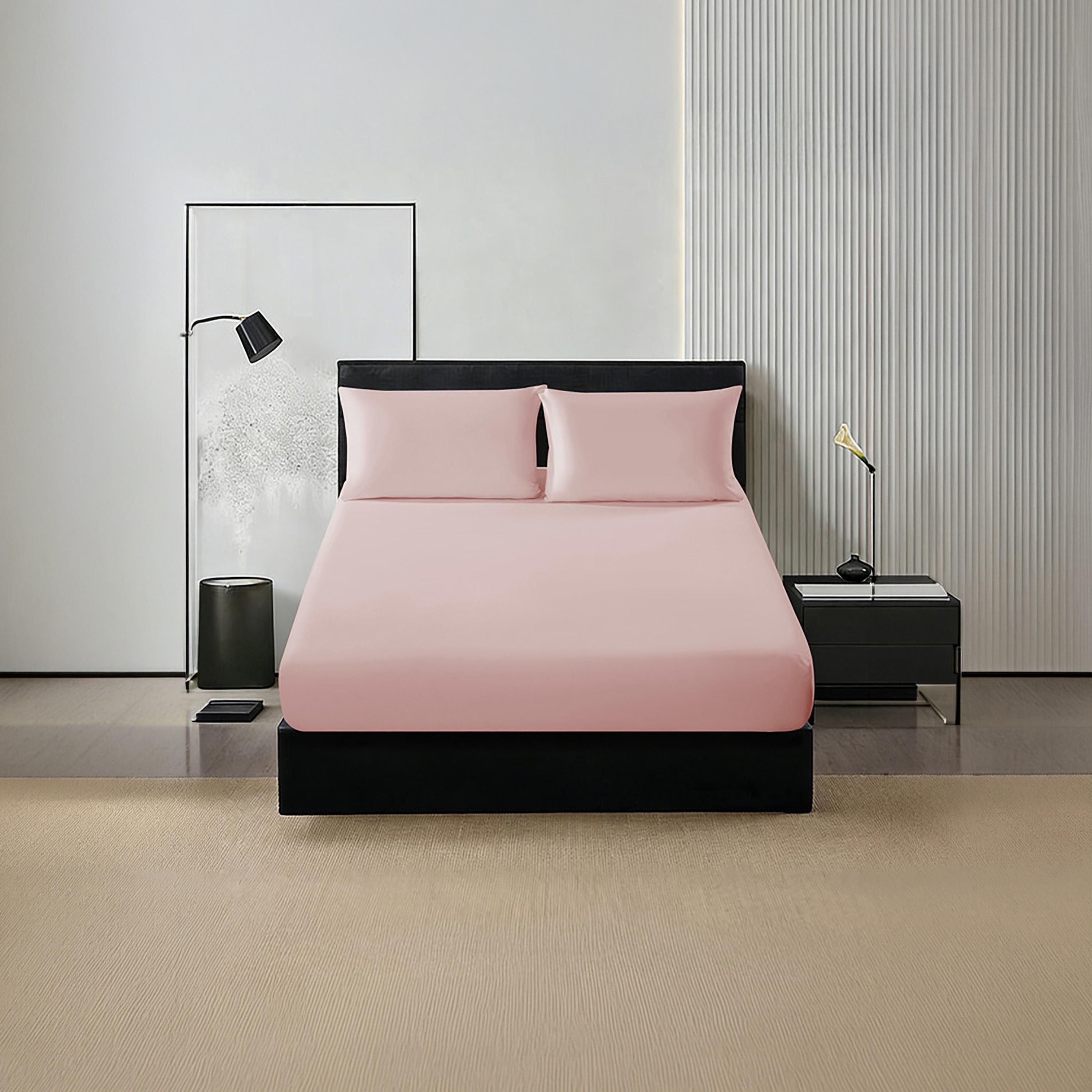 Donetella Solid Single Hypoallergenic Breathable Fitted Sheet Set - 90X200 Cm-household-bedding-sheetsandpillowcases-fittedsheets-image-1
