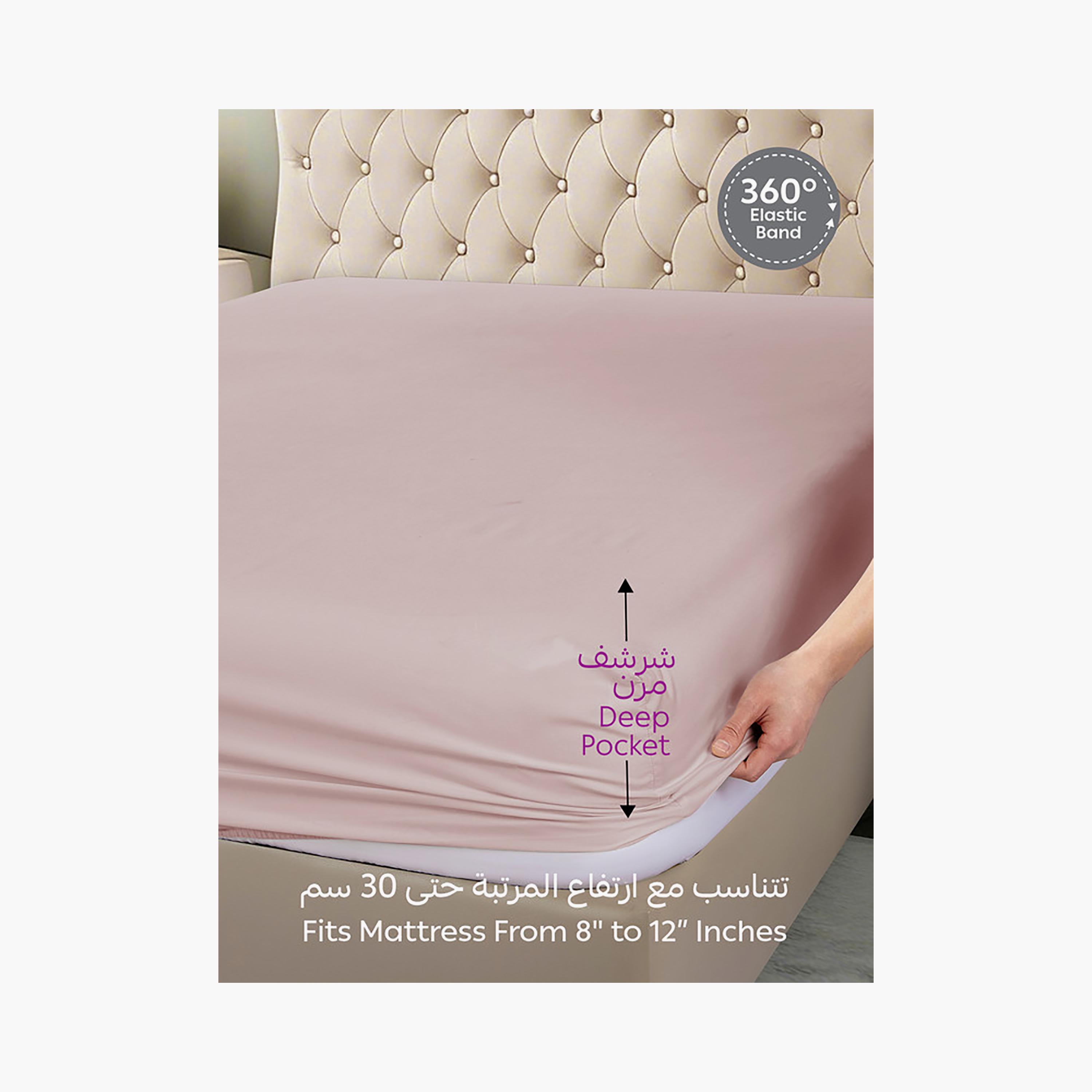 Donetella Solid Single Hypoallergenic Breathable Fitted Sheet Set - 90X200 Cm-household-bedding-sheetsandpillowcases-fittedsheets-image-5