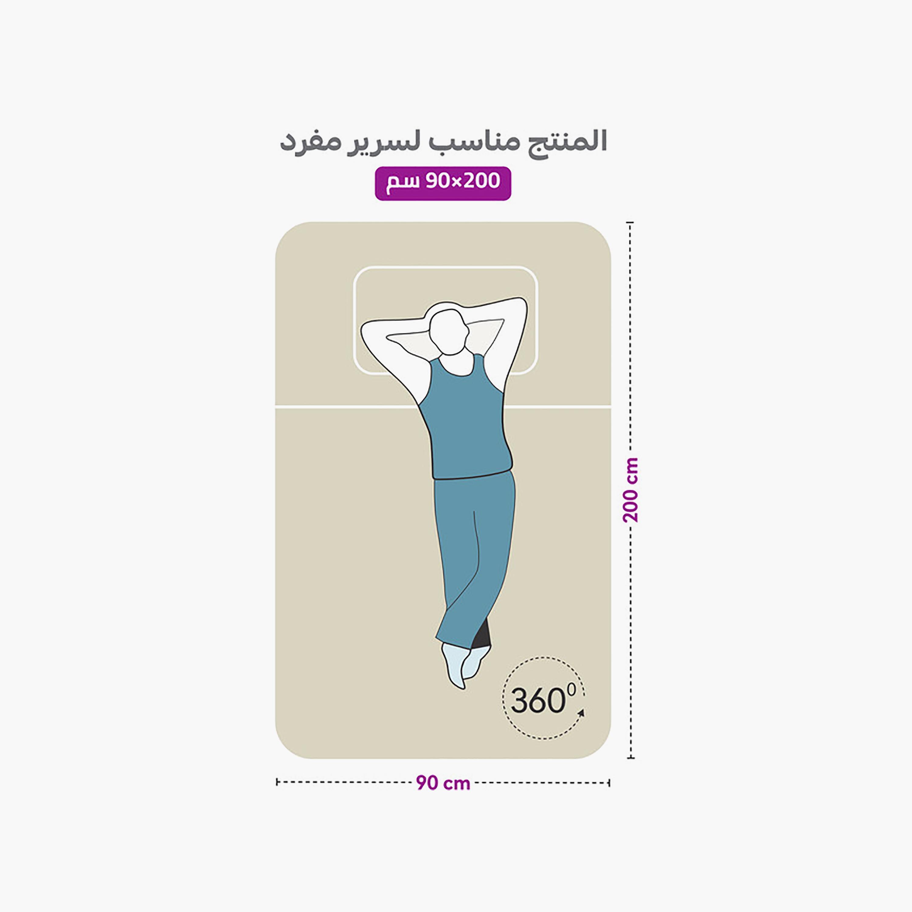 طقم ملاءات سرير دونيتيلا سادة مفردة مضادة للحساسية وجيدة التهوية - 90 × 200 سم-household-bedding-sheetsandpillowcases-fittedsheets-image-3