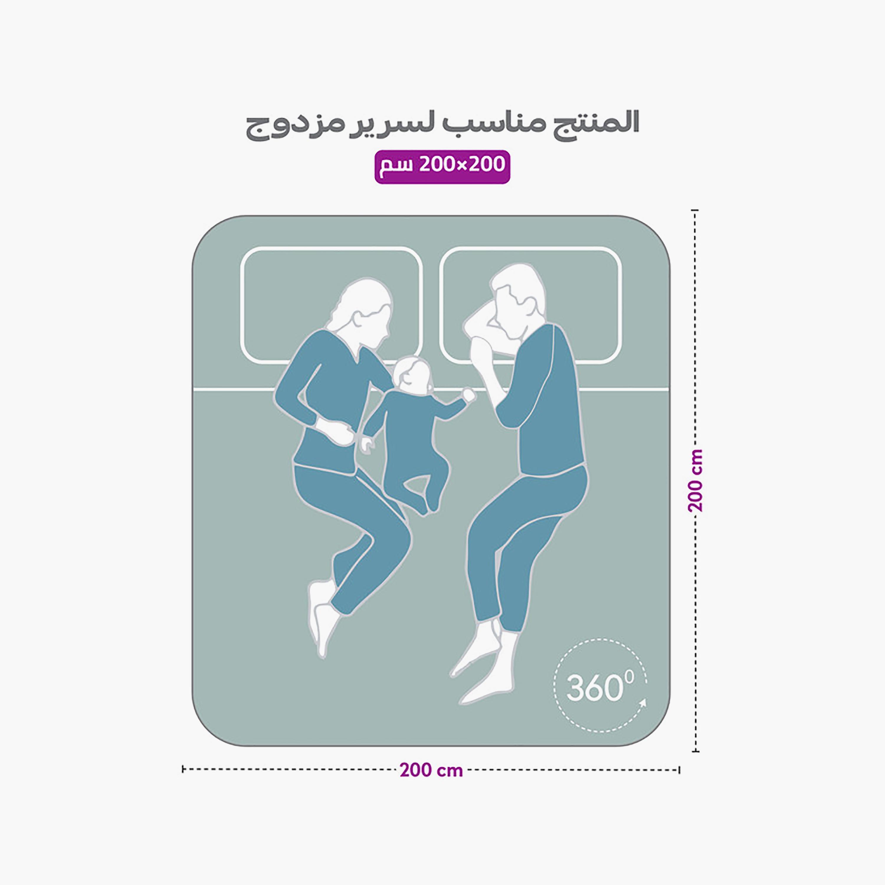 طقم ملاءات سرير دونيتيلا الصلبة فائقة الصلابة، مضادة للحساسية، تسمح بمرور الهواء - 200 × 200 سم-household-bedding-sheetsandpillowcases-fittedsheets-image-3
