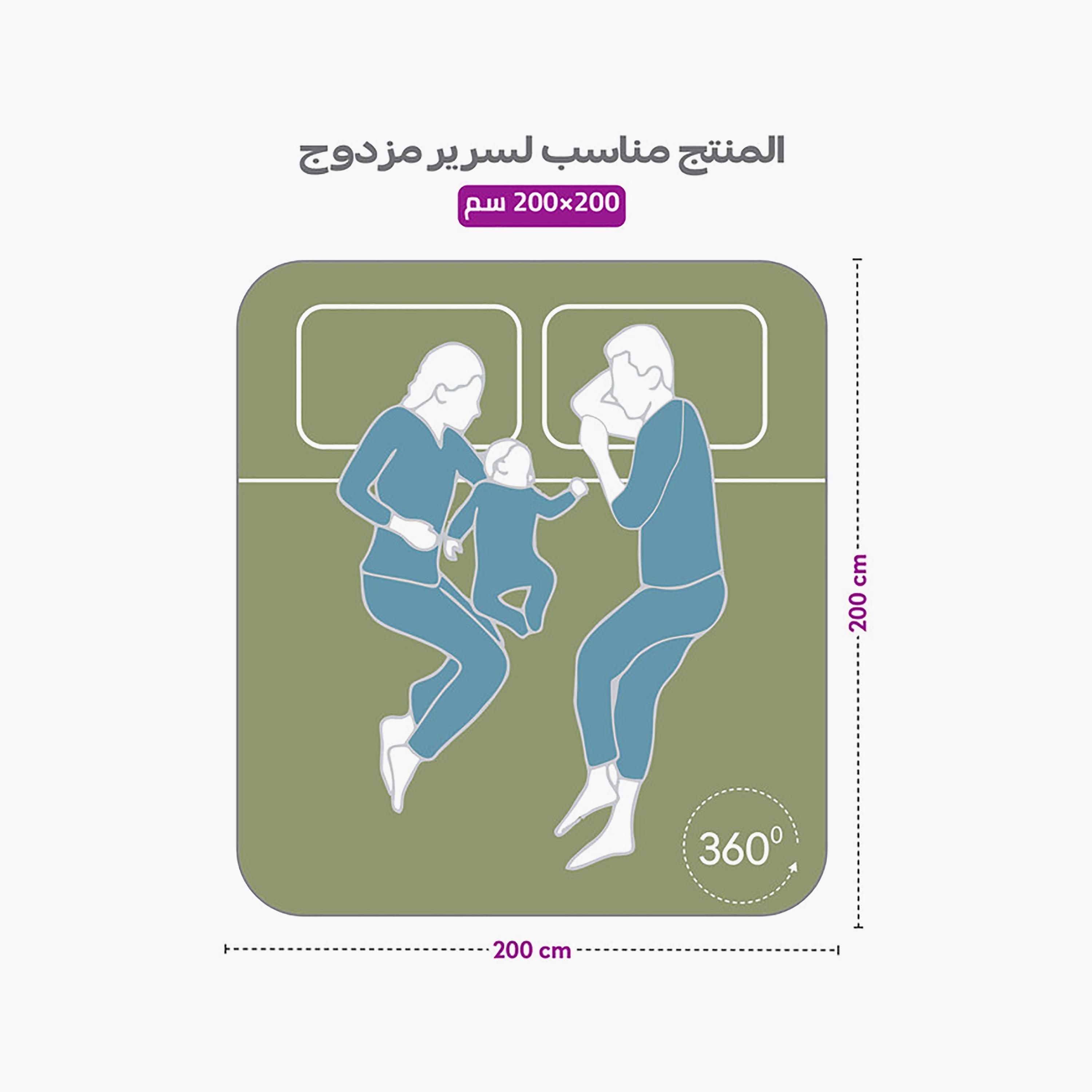 طقم ملاءات سرير دونيتيلا الصلبة فائقة الصلابة، مضادة للحساسية، تسمح بمرور الهواء - 200 × 200 سم-household-bedding-sheetsandpillowcases-fittedsheets-image-3