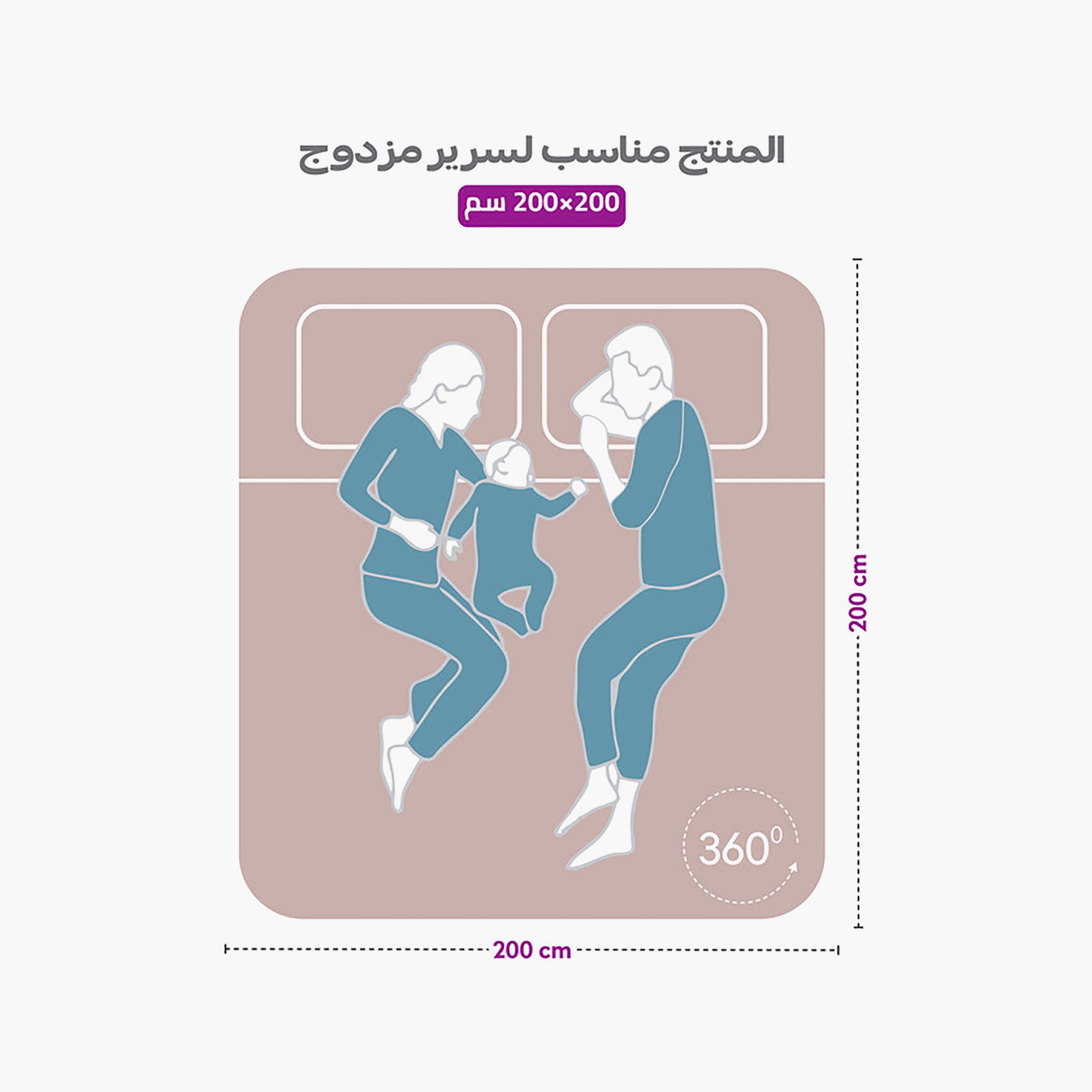 طقم ملاءات سرير دونيتيلا الصلبة فائقة الصلابة، مضادة للحساسية، تسمح بمرور الهواء - 200 × 200 سم-household-bedding-sheetsandpillowcases-fittedsheets-image-3