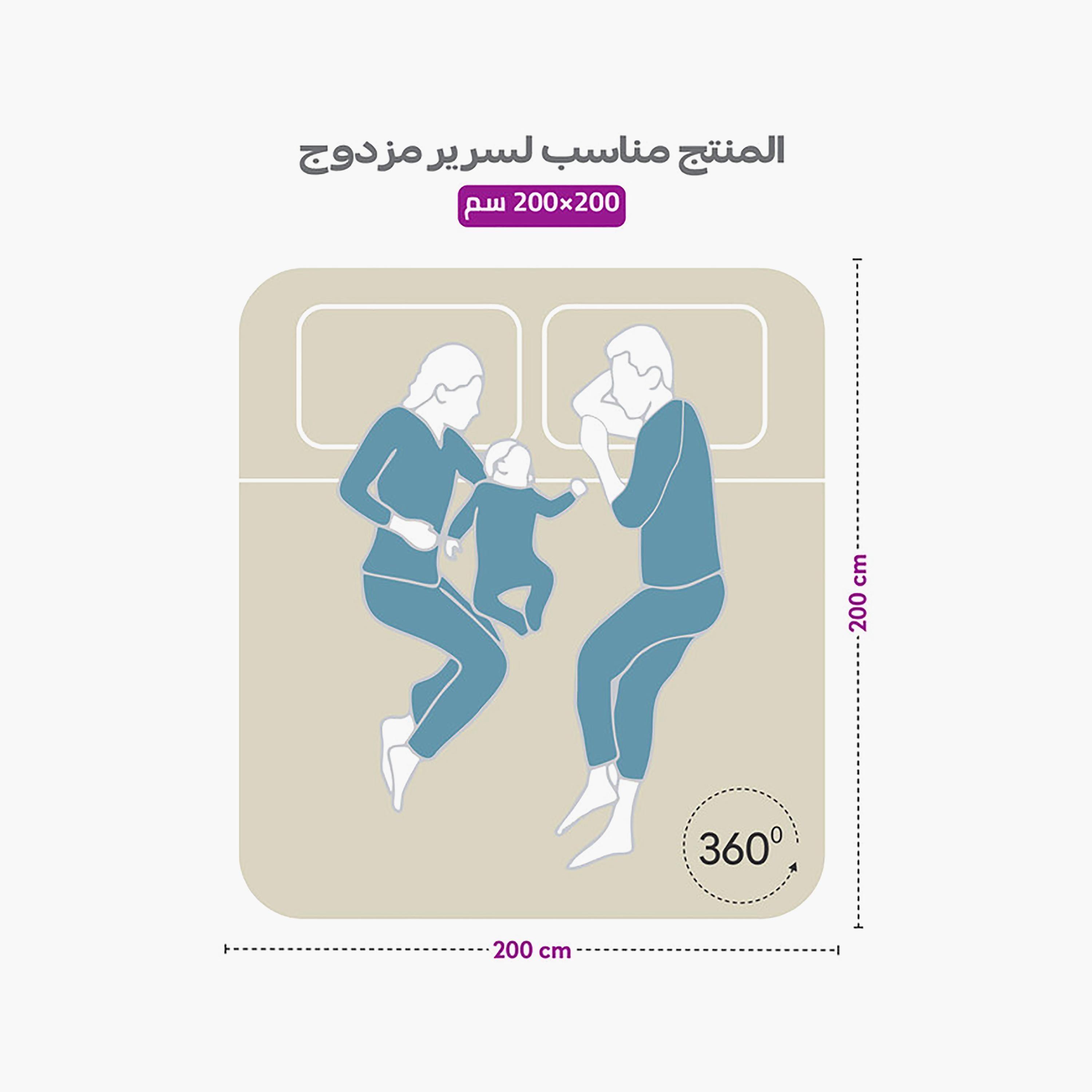 طقم ملاءات سرير دونيتيلا الصلبة فائقة الصلابة، مضادة للحساسية، تسمح بمرور الهواء - 200 × 200 سم-household-bedding-sheetsandpillowcases-fittedsheets-image-3