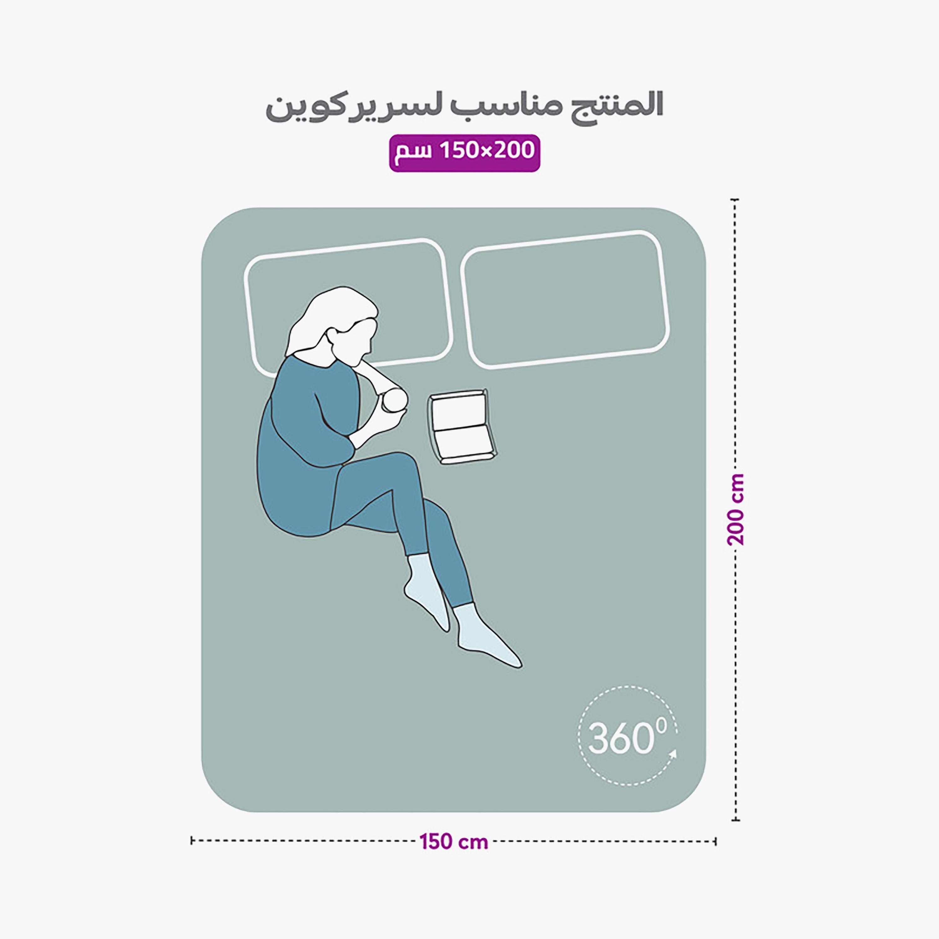 طقم ملاءات سرير دونيتيلا كوين سادة مضاد للحساسية يسمح بمرور الهواء - 150 × 200 سم-household-bedding-sheetsandpillowcases-fittedsheets-image-3