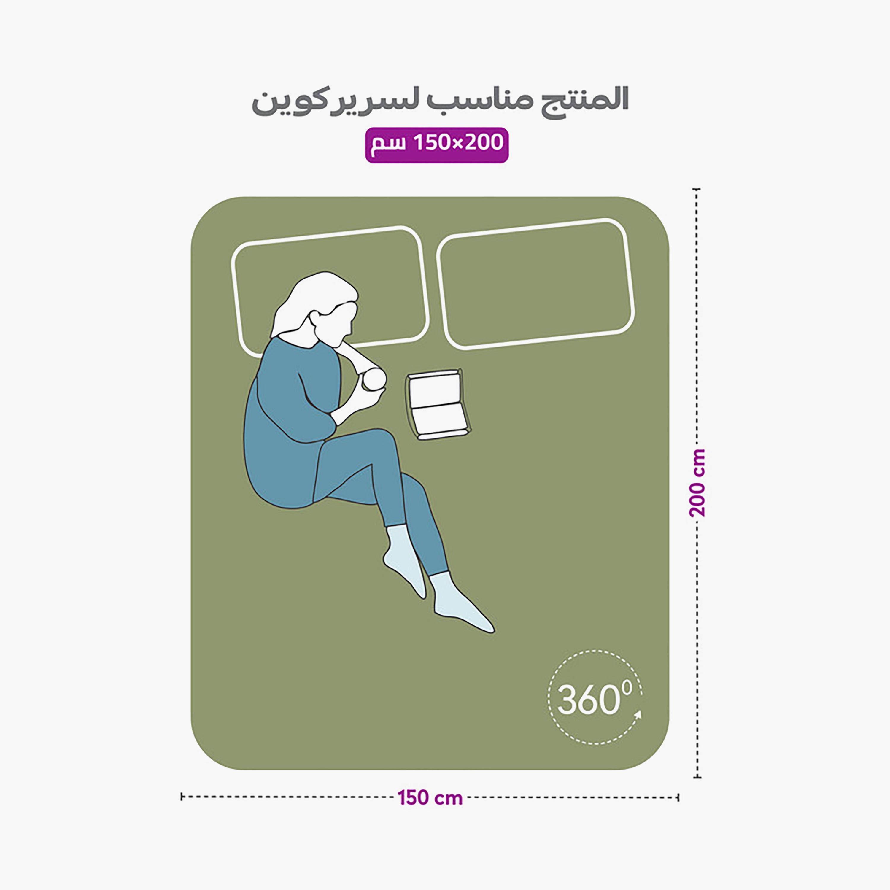 طقم ملاءات سرير دونيتيلا كوين سادة مضاد للحساسية يسمح بمرور الهواء - 150 × 200 سم-household-bedding-sheetsandpillowcases-fittedsheets-image-3