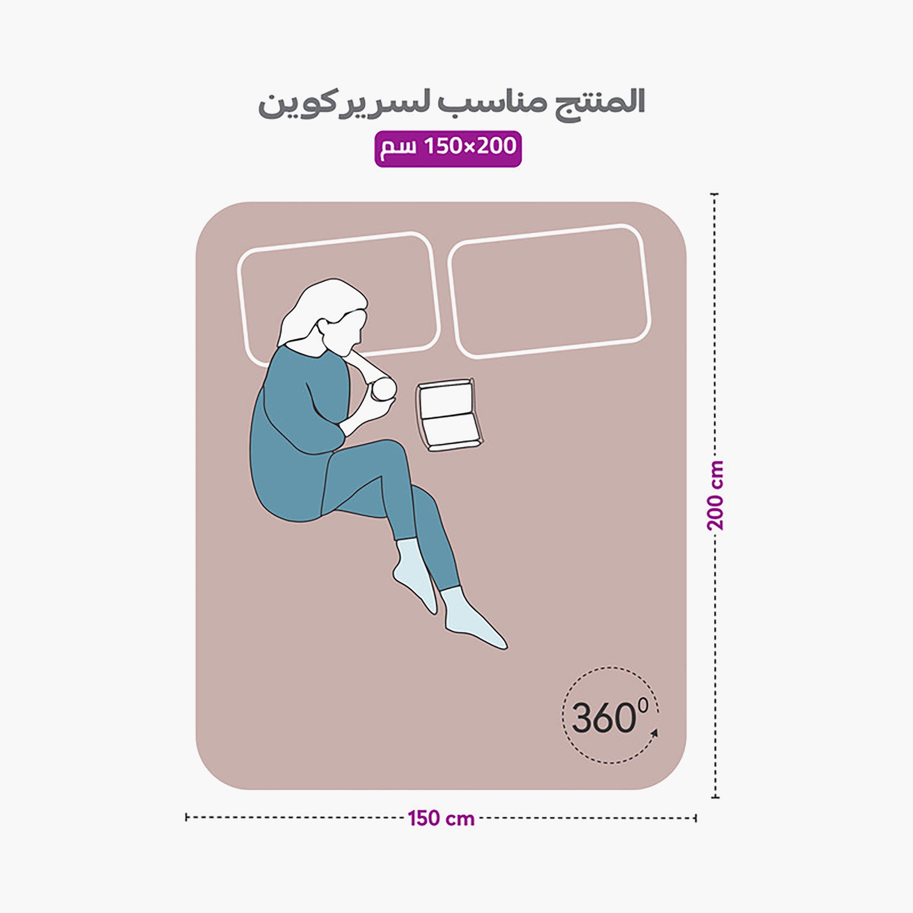 طقم ملاءات سرير دونيتيلا كوين سادة مضاد للحساسية يسمح بمرور الهواء - 150 × 200 سم-household-bedding-sheetsandpillowcases-fittedsheets-image-3