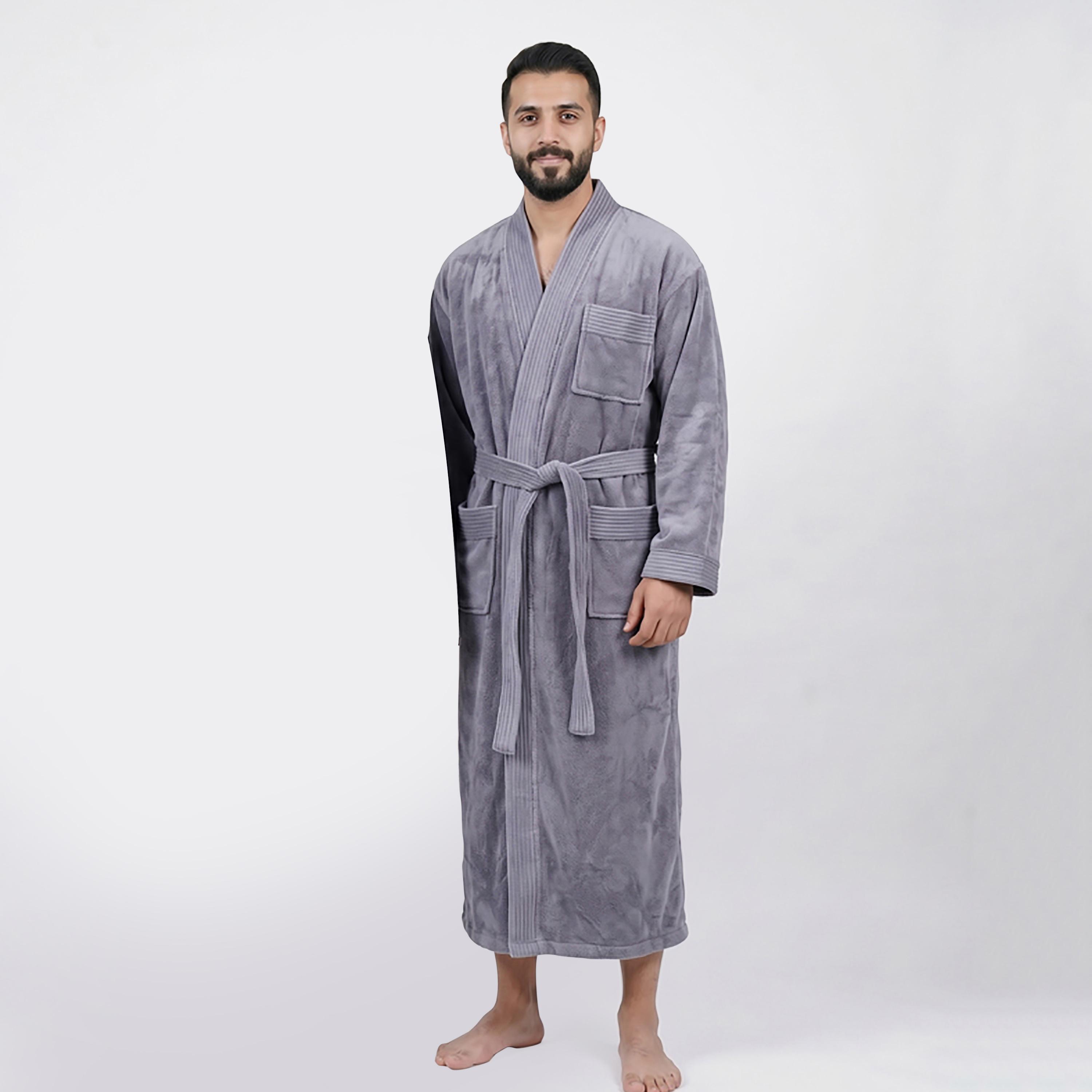 Donetella Microfiber Comfort Collection Solid Soft Bathrobe (Super Absorbent) - Extra Extra Large-household-bathandlaundry-bathlinen-bathrobesandslippers-bathrobes-image-1