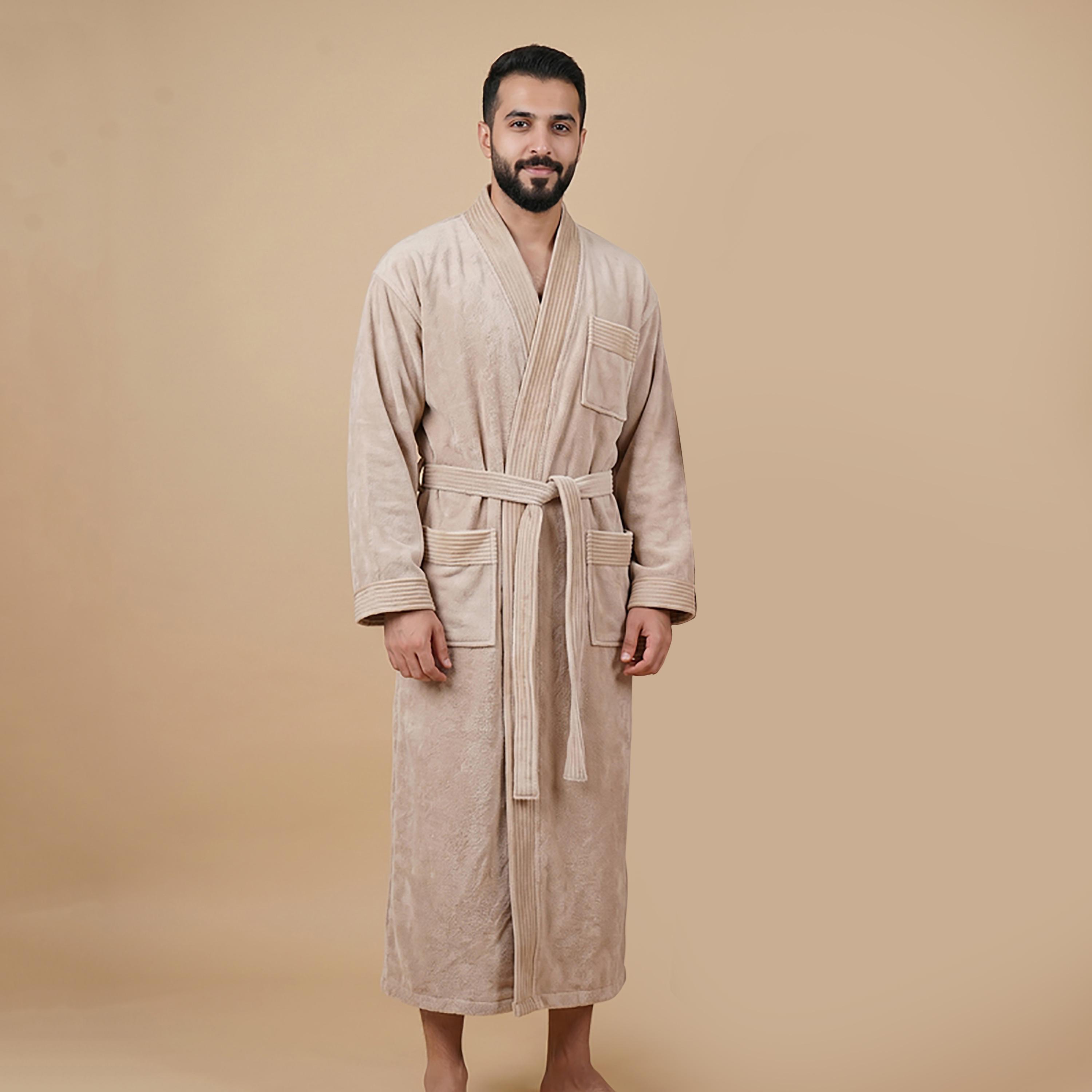 Donetella Microfiber Comfort Collection Solid Soft Bathrobe (Super Absorbent) - Extra Extra Large-household-bathandlaundry-bathlinen-bathrobesandslippers-bathrobes-image-1