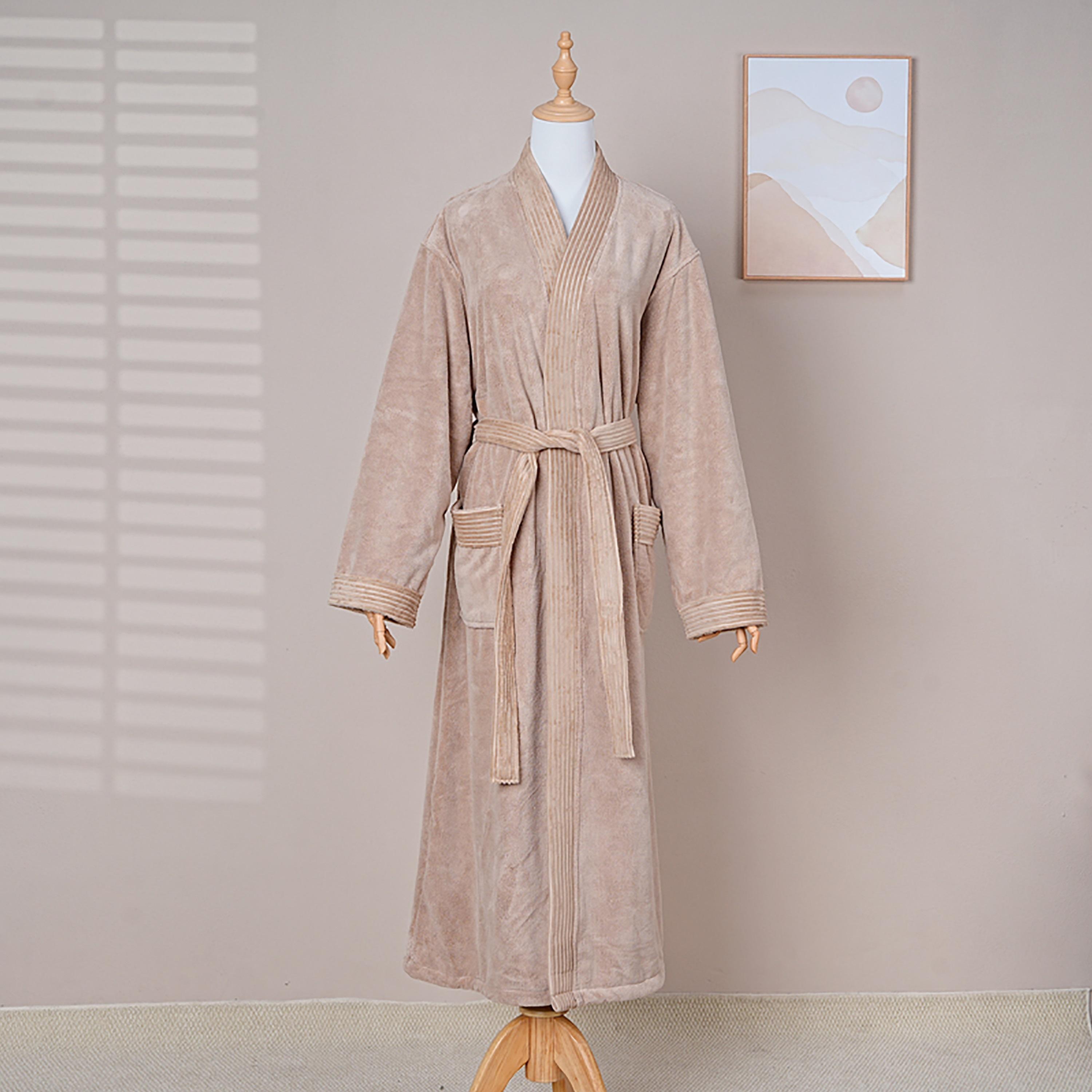Donetella Microfiber Comfort Collection Solid Soft Bathrobe (Super Absorbent) - Extra Extra Large-household-bathandlaundry-bathlinen-bathrobesandslippers-bathrobes-image-8