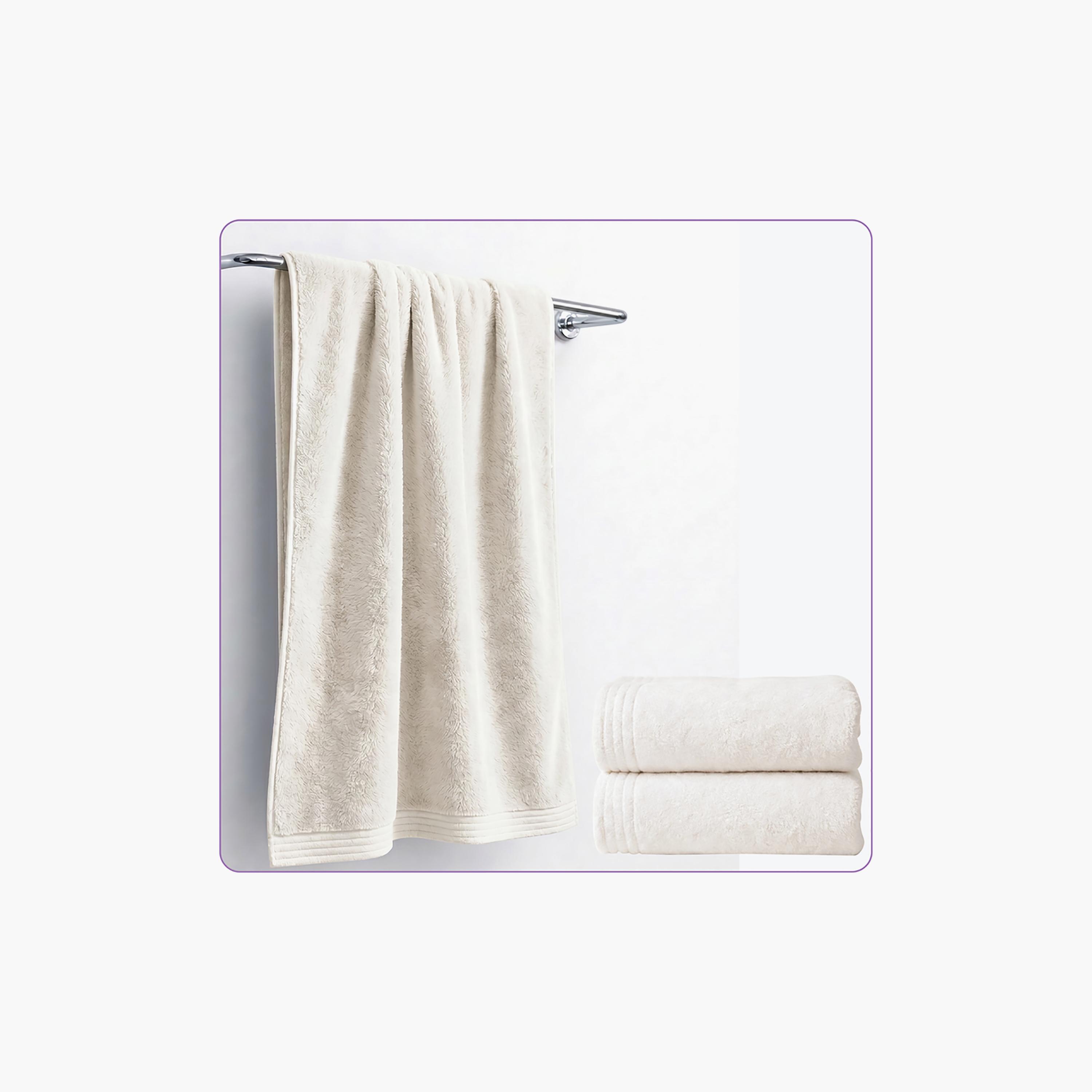 Donetella Microfiber Comfort Collection Solid Soft Bath Towel (Quick-Dry) - Large-household-bathandlaundry-bathlinen-towels-image-2