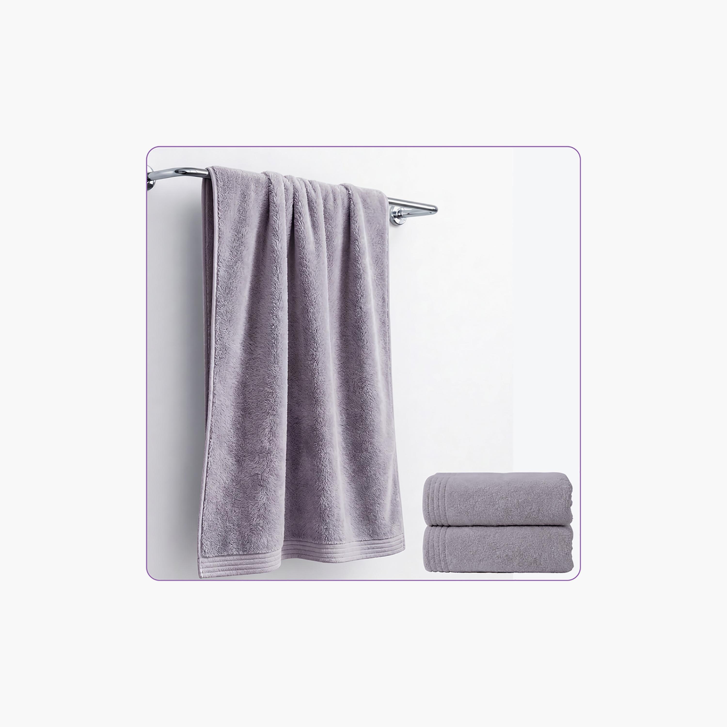 Donetella Microfiber Comfort Collection Solid Soft Bath Towel (Quick-Dry) - Large-household-bathandlaundry-bathlinen-towels-image-2