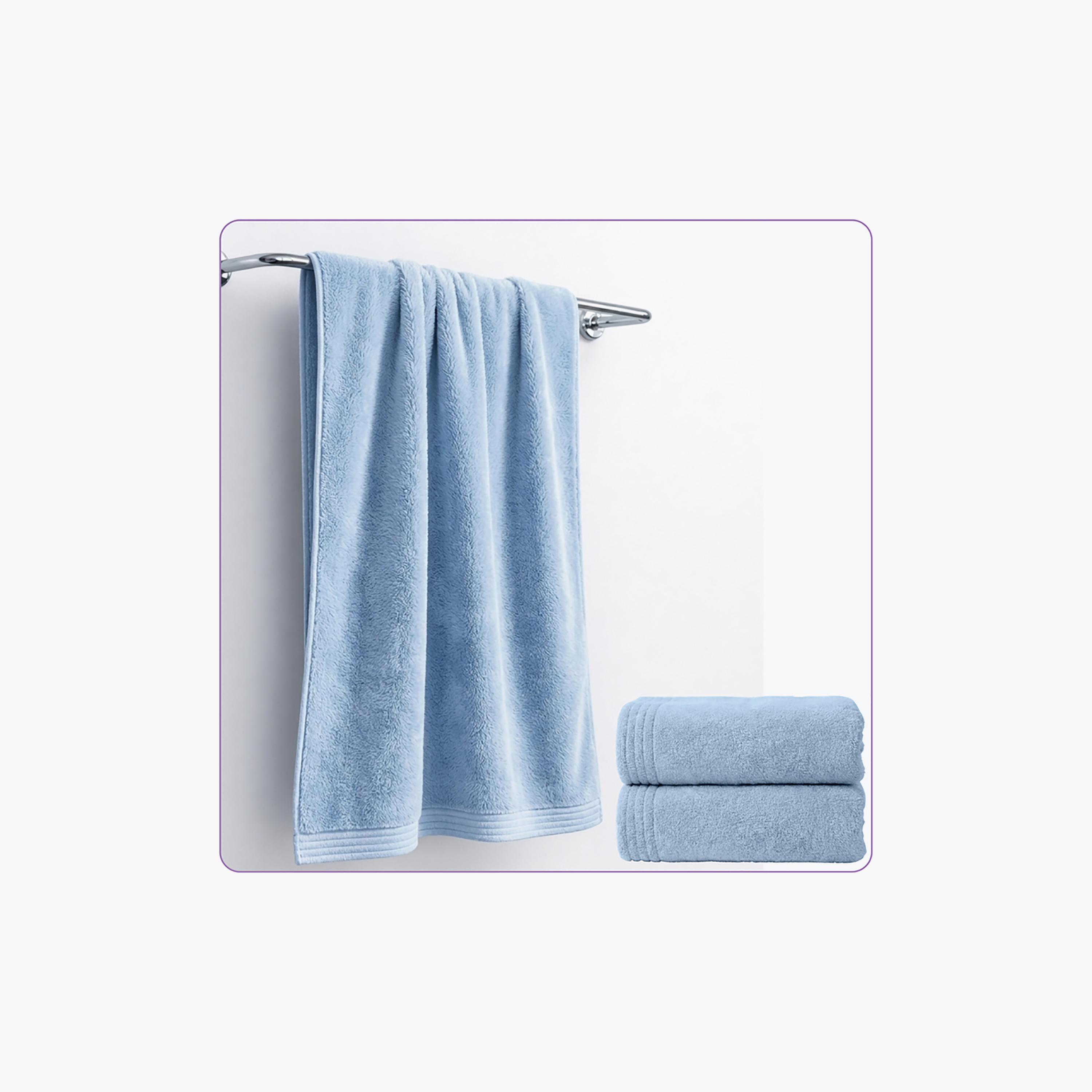 Donetella Microfiber Comfort Collection Solid Soft Bath Towel (Quick-Dry) - Large-household-bathandlaundry-bathlinen-towels-image-2