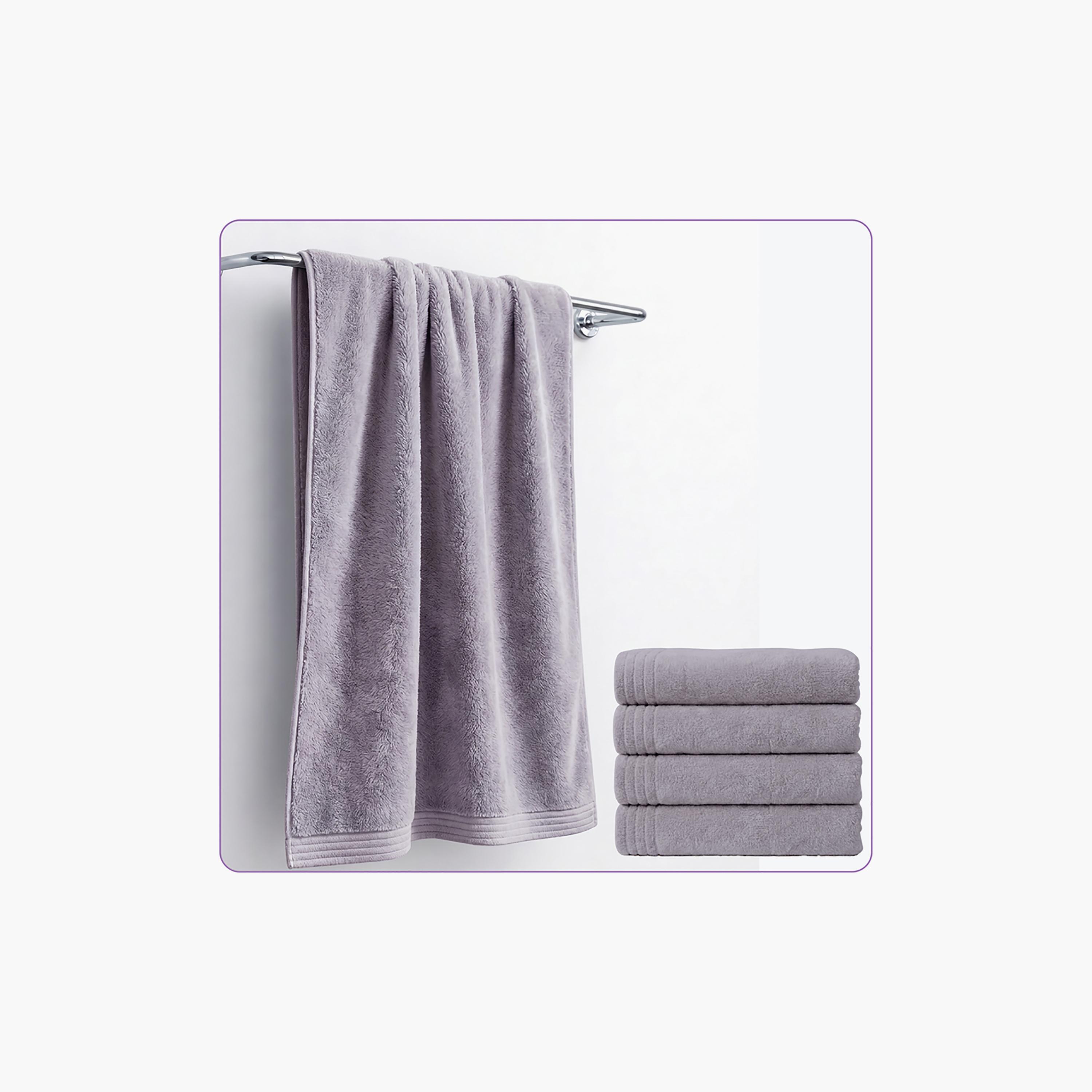 Donetella Microfiber Comfort Collection Solid Soft Bath Towel (Quick-Dry) - Large-household-bathandlaundry-bathlinen-towels-image-2