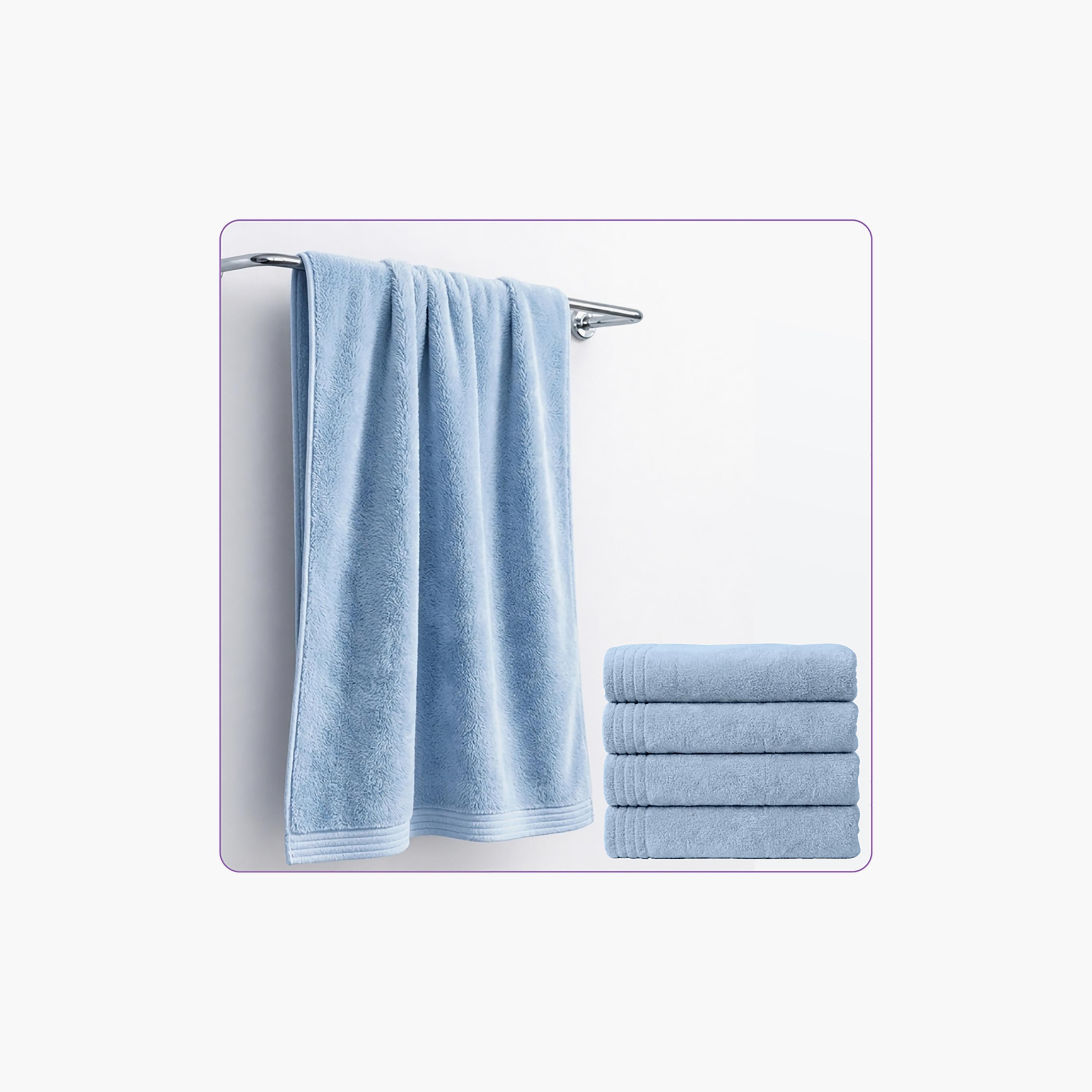 Donetella Microfiber Comfort Collection Solid Soft Bath Towel (Quick-Dry) - Large-household-bathandlaundry-bathlinen-towels-image-2
