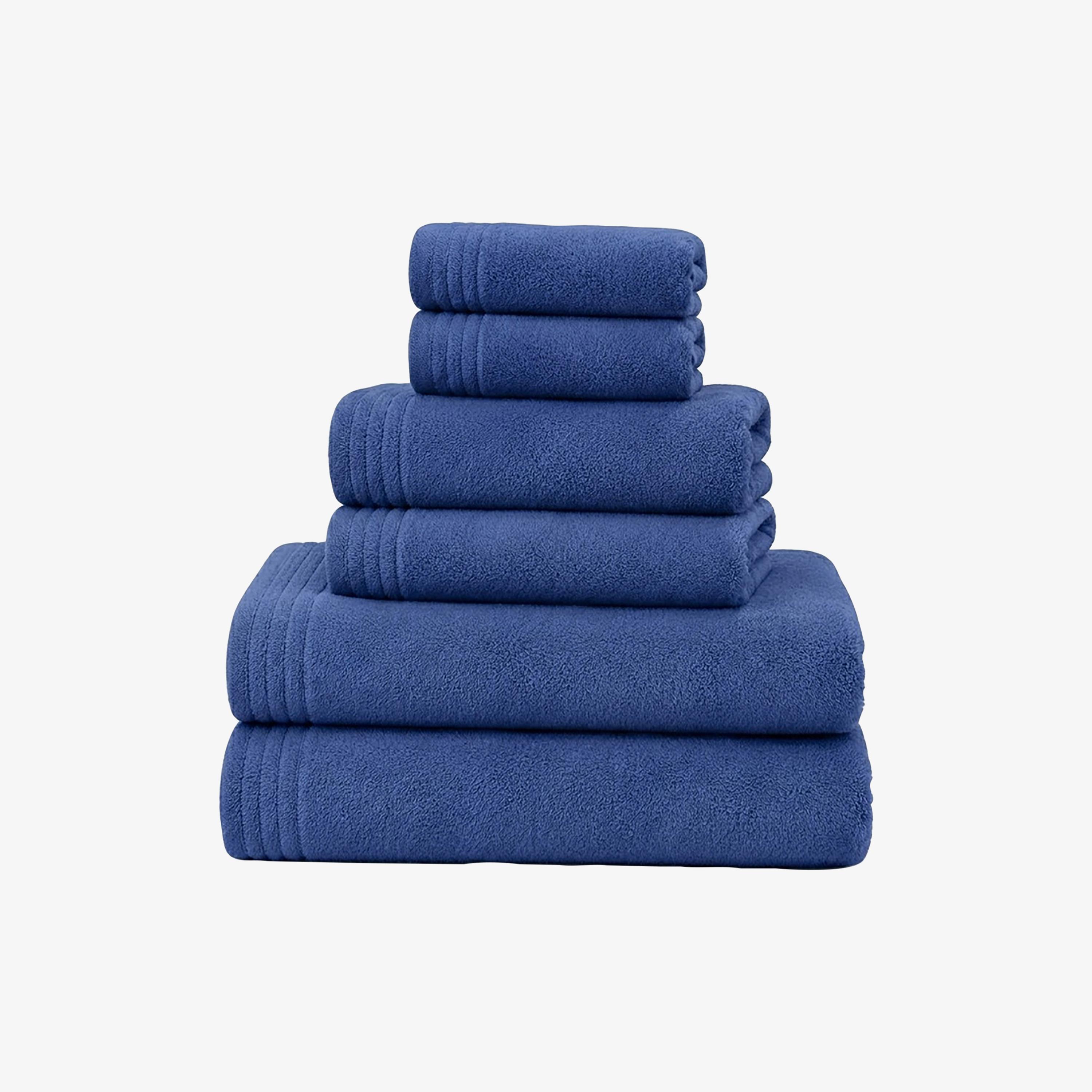 طقم مناشف ناعمة سادة من مجموعة مايكروفايبر كومفورت (فائقة الامتصاص) من دونيتيلا-household-bathandlaundry-bathlinen-towels-image-1