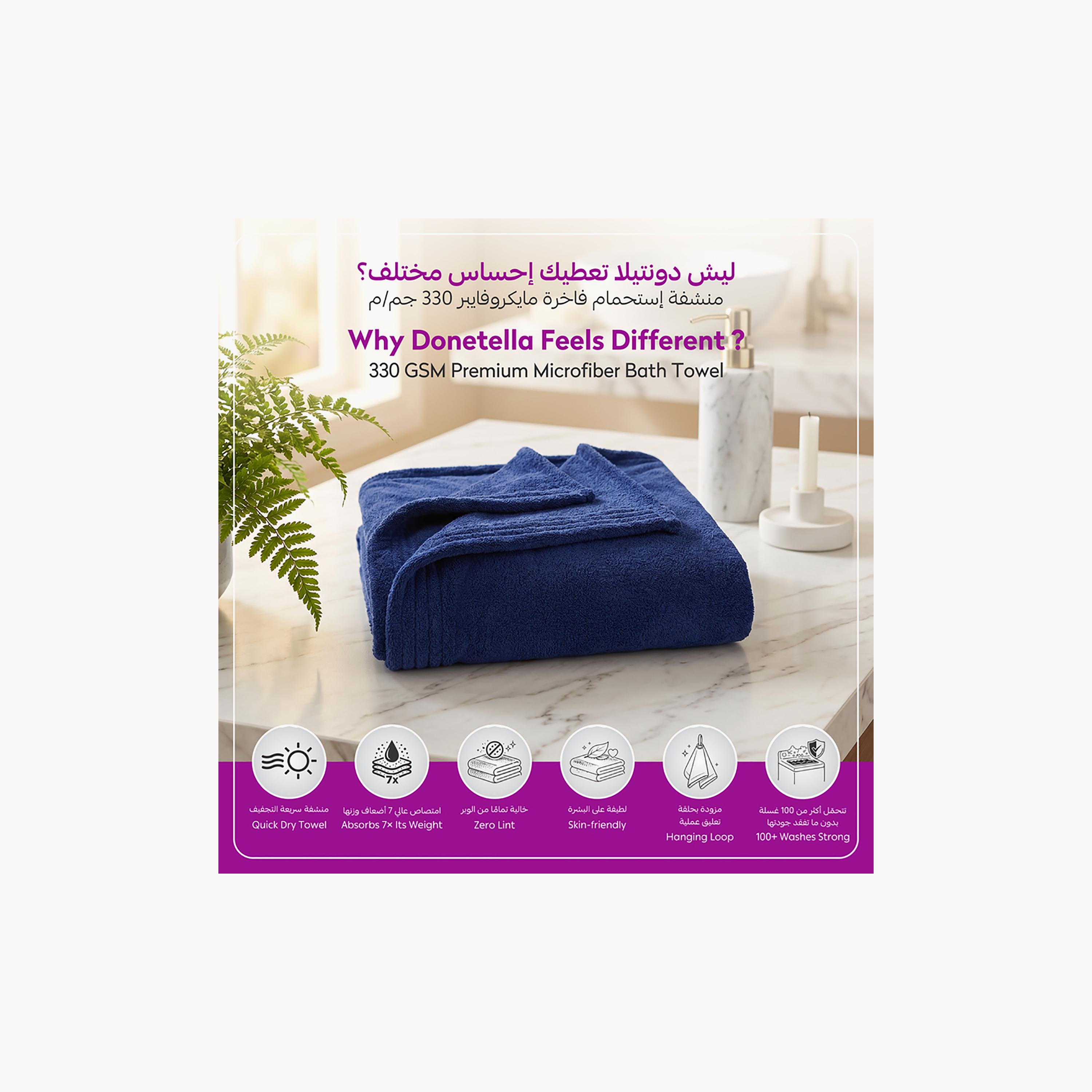 طقم مناشف ناعمة سادة من مجموعة مايكروفايبر كومفورت (فائقة الامتصاص) من دونيتيلا-household-bathandlaundry-bathlinen-towels-image-4