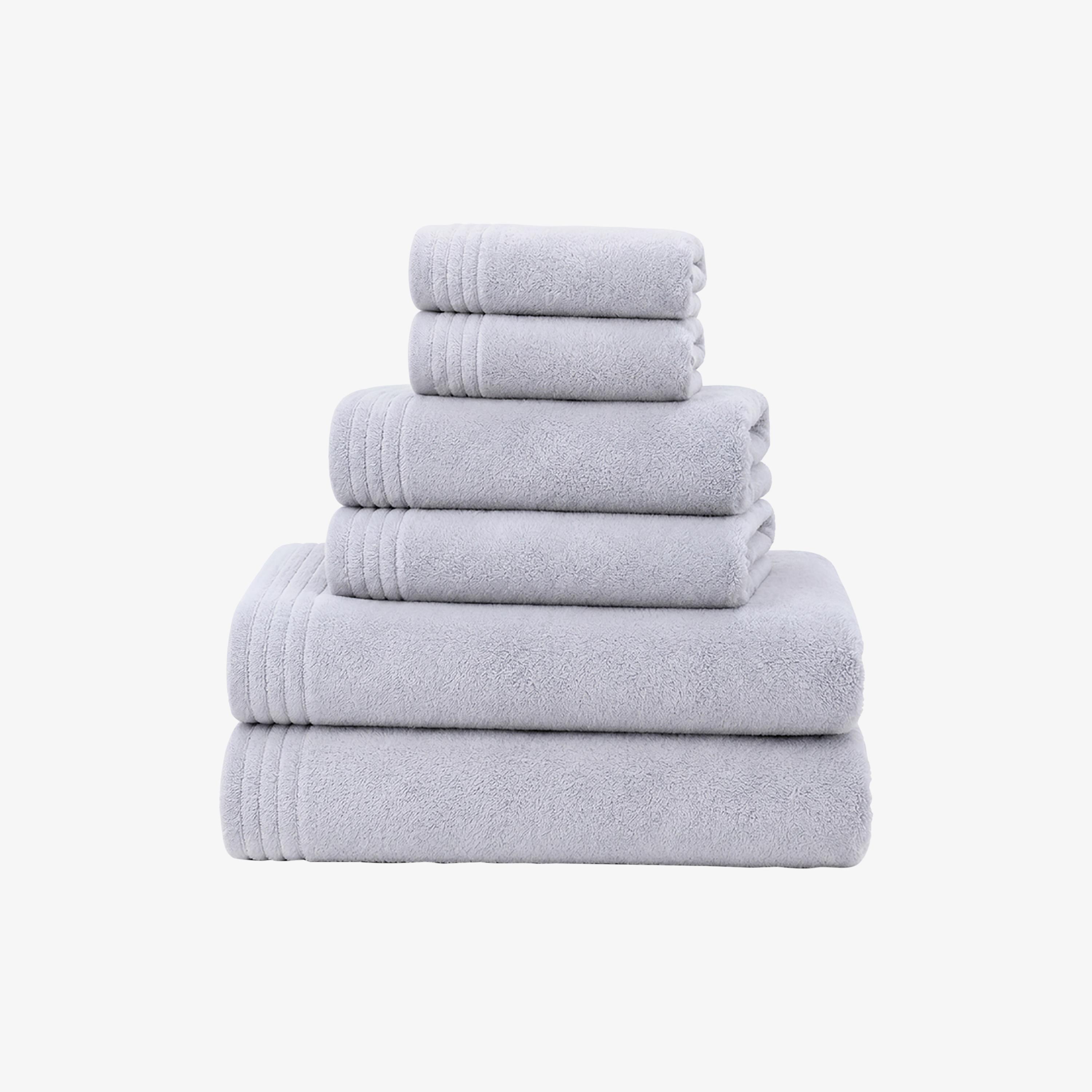 طقم مناشف ناعمة سادة من مجموعة مايكروفايبر كومفورت (فائقة الامتصاص) من دونيتيلا-household-bathandlaundry-bathlinen-towels-image-1