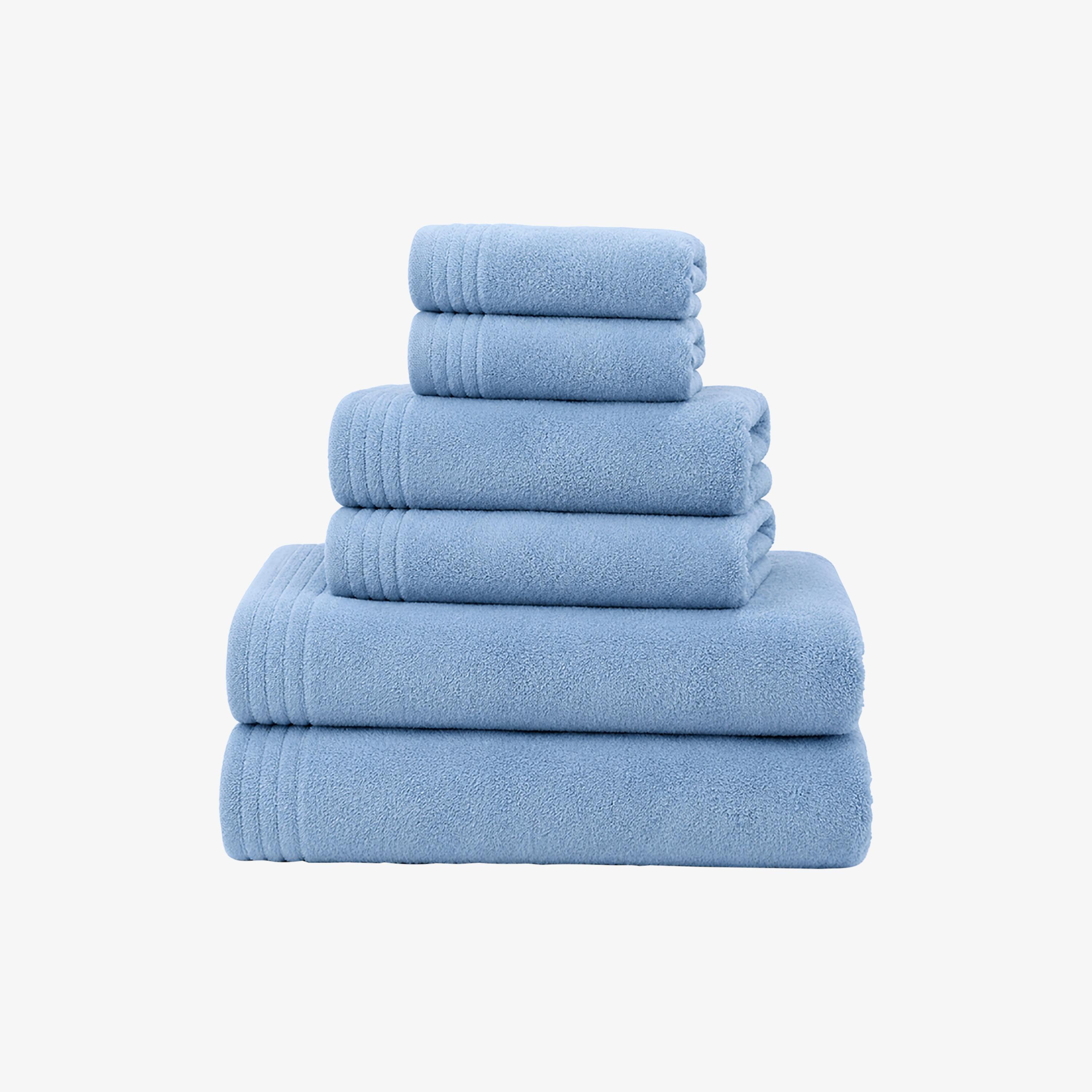 طقم مناشف ناعمة سادة من مجموعة مايكروفايبر كومفورت (فائقة الامتصاص) من دونيتيلا-household-bathandlaundry-bathlinen-towels-image-1