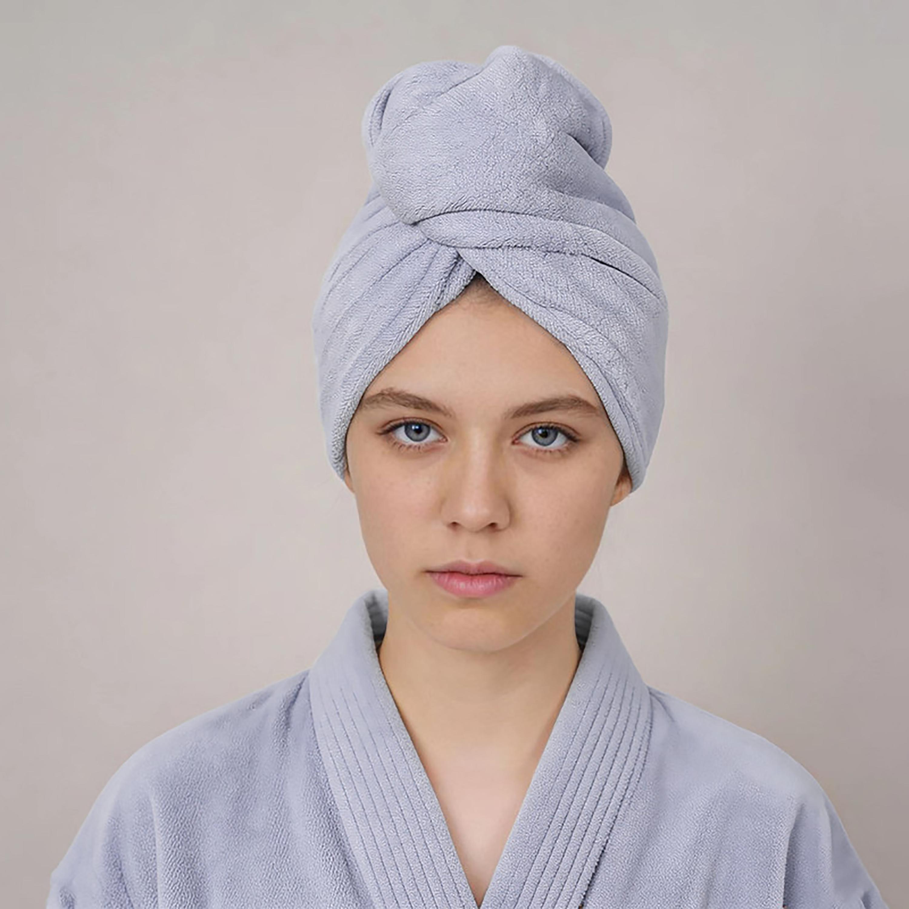 Donetella Hair Care Collection Solid Quick Dry Hair Wrap Set (Button Closure) - 30X70 Cm-household-bathandlaundry-bathlinen-towels-image-5