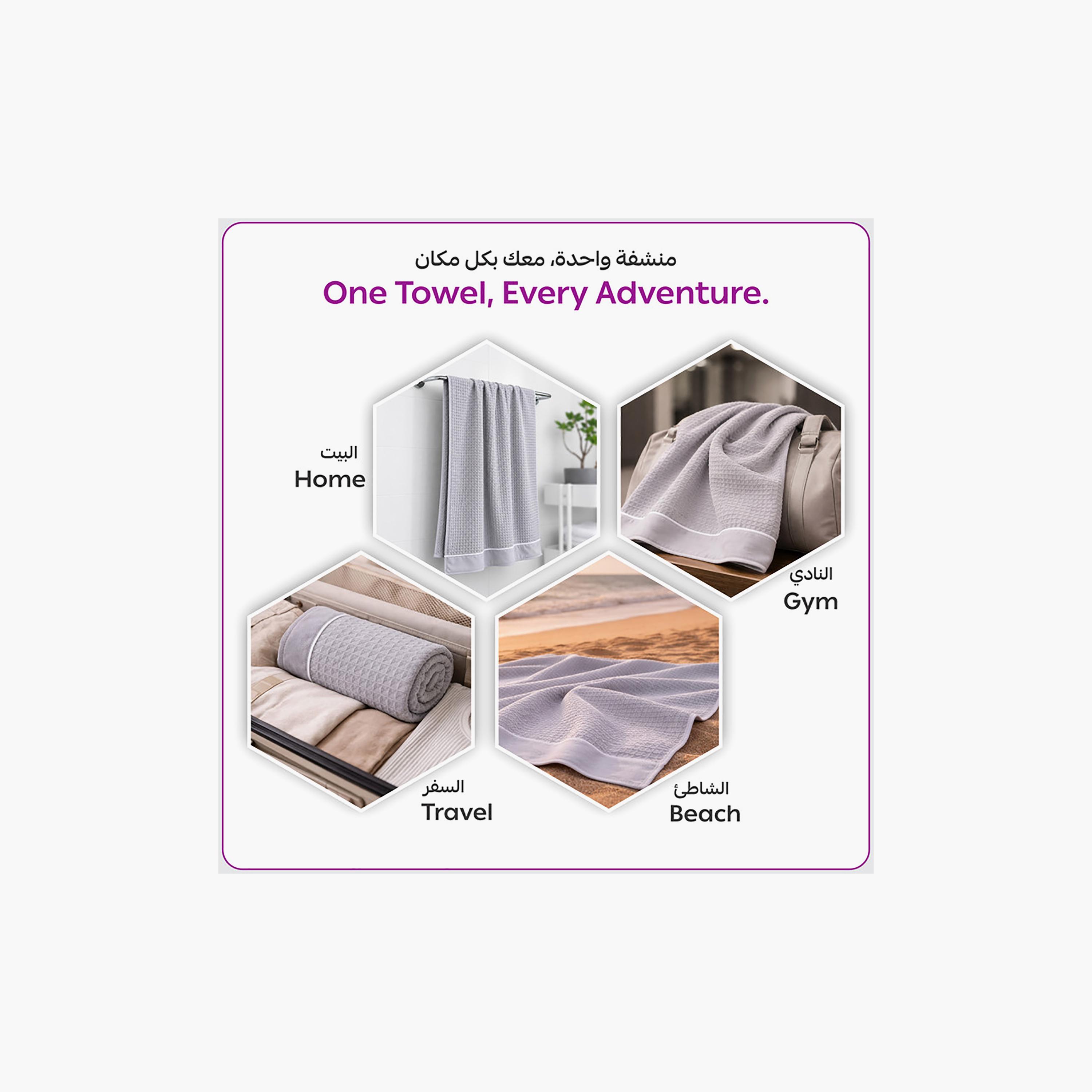 Donetella Microfiber Comfort Collection Textured Soft Bath Towel (Quick-Dry) - Large-household-bathandlaundry-bathlinen-towels-image-6
