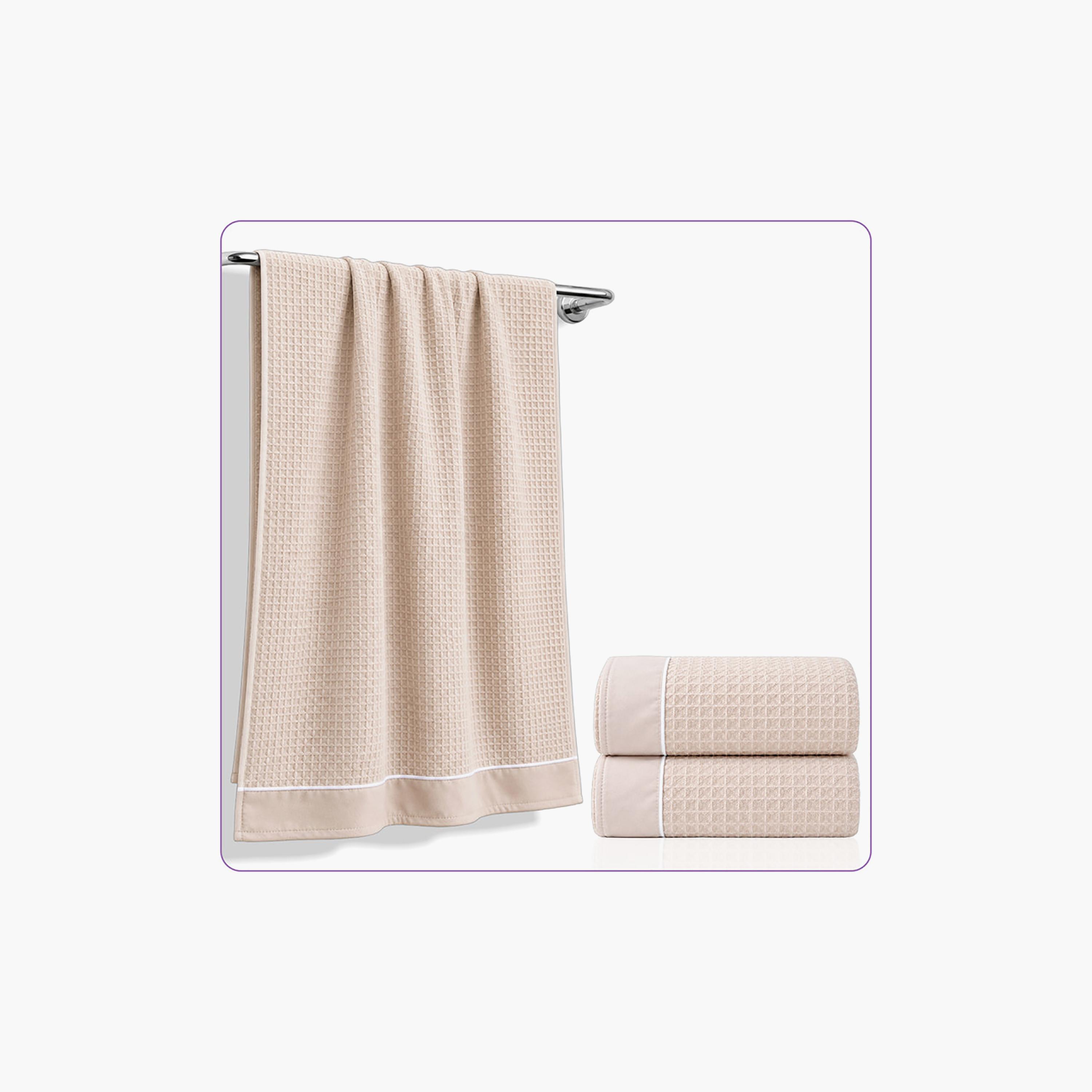 Donetella Microfiber Comfort Collection Textured Soft Bath Towel (Quick-Dry) - Large-household-bathandlaundry-bathlinen-towels-image-4