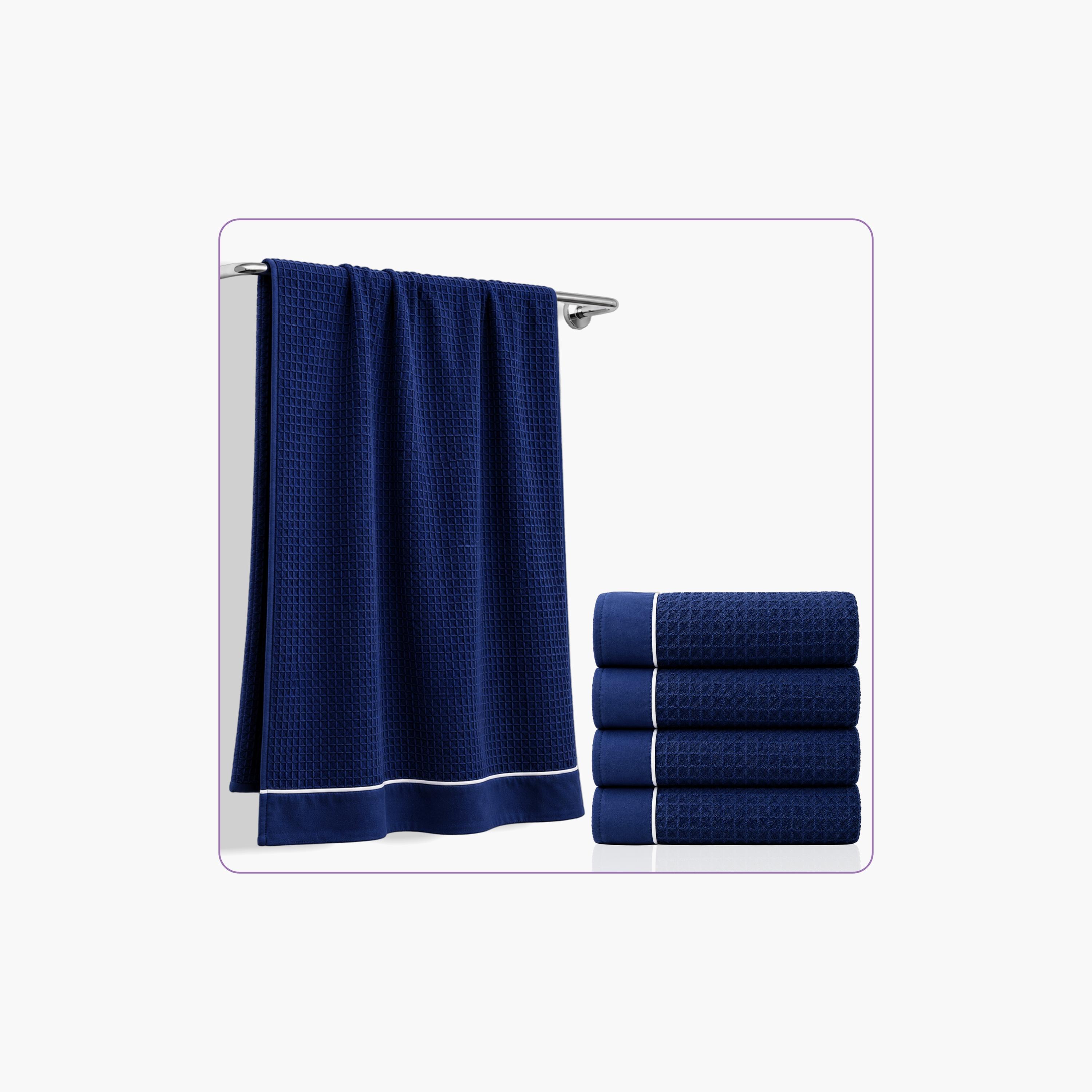 Donetella Microfiber Comfort Collection Textured Soft Bath Towel (Quick-Dry) - Large-household-bathandlaundry-bathlinen-towels-image-2