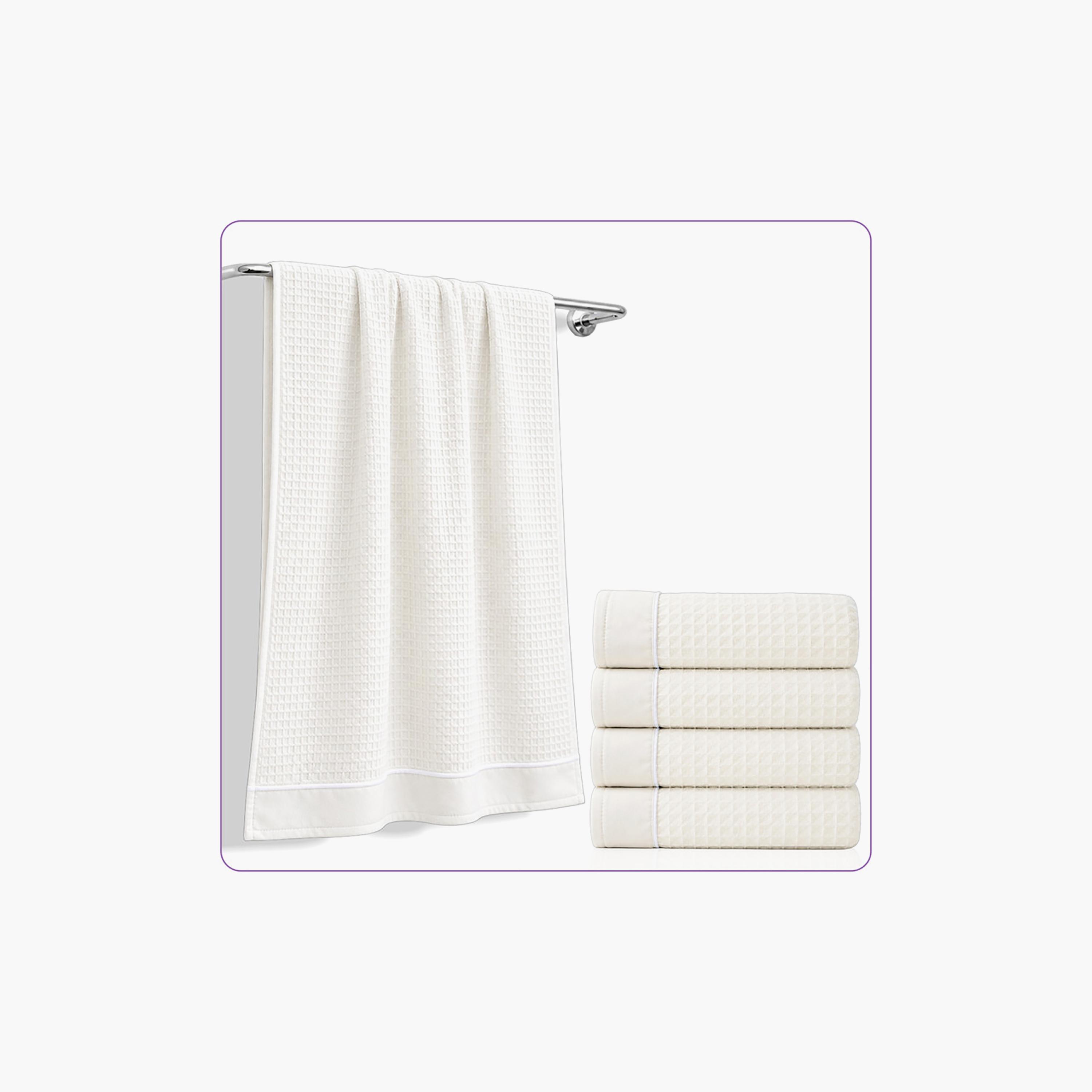 Donetella Microfiber Comfort Collection Textured Soft Bath Towel (Quick-Dry) - Large-household-bathandlaundry-bathlinen-towels-image-2