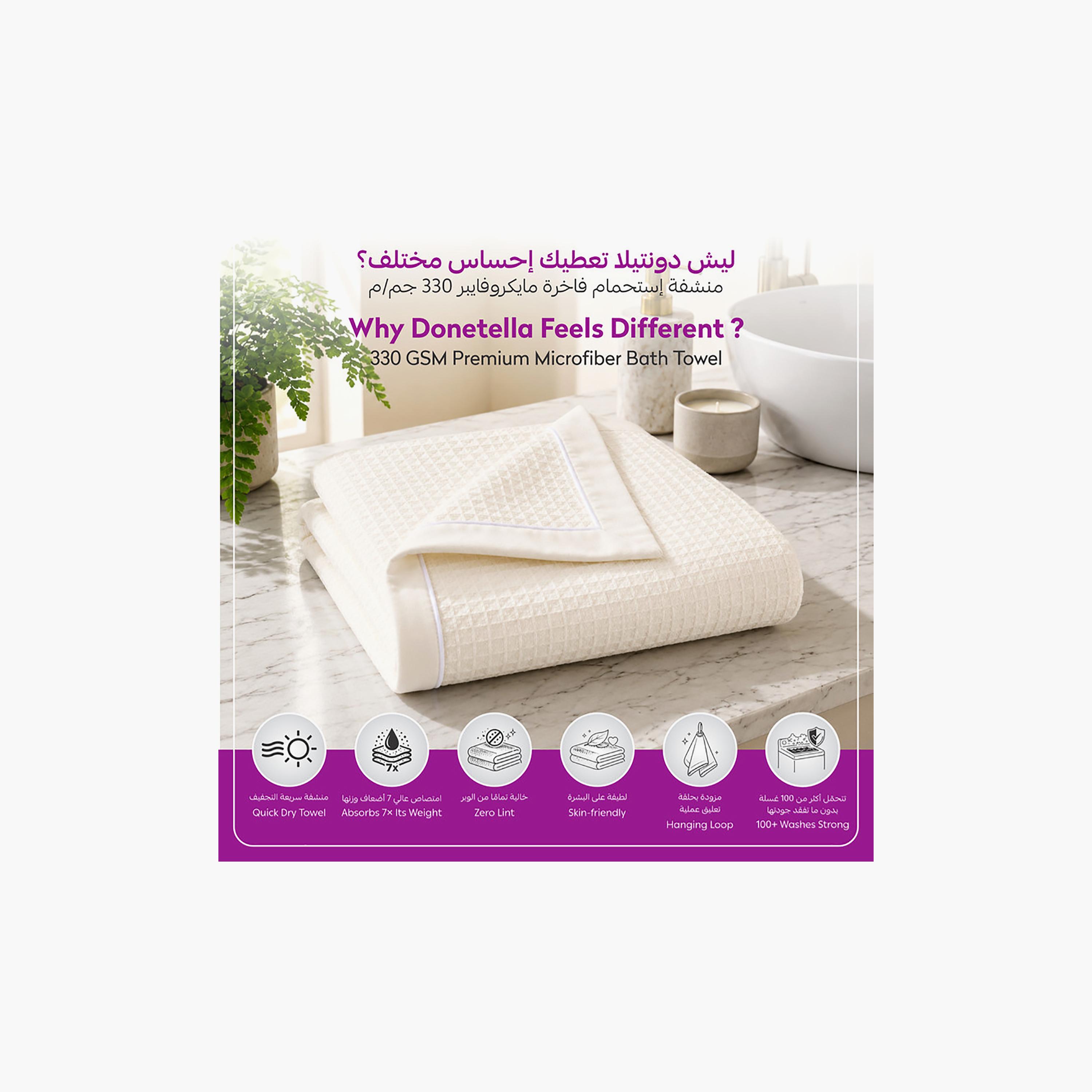 Donetella Microfiber Comfort Collection Textured Soft Bath Towel (Quick-Dry) - Large-household-bathandlaundry-bathlinen-towels-image-5