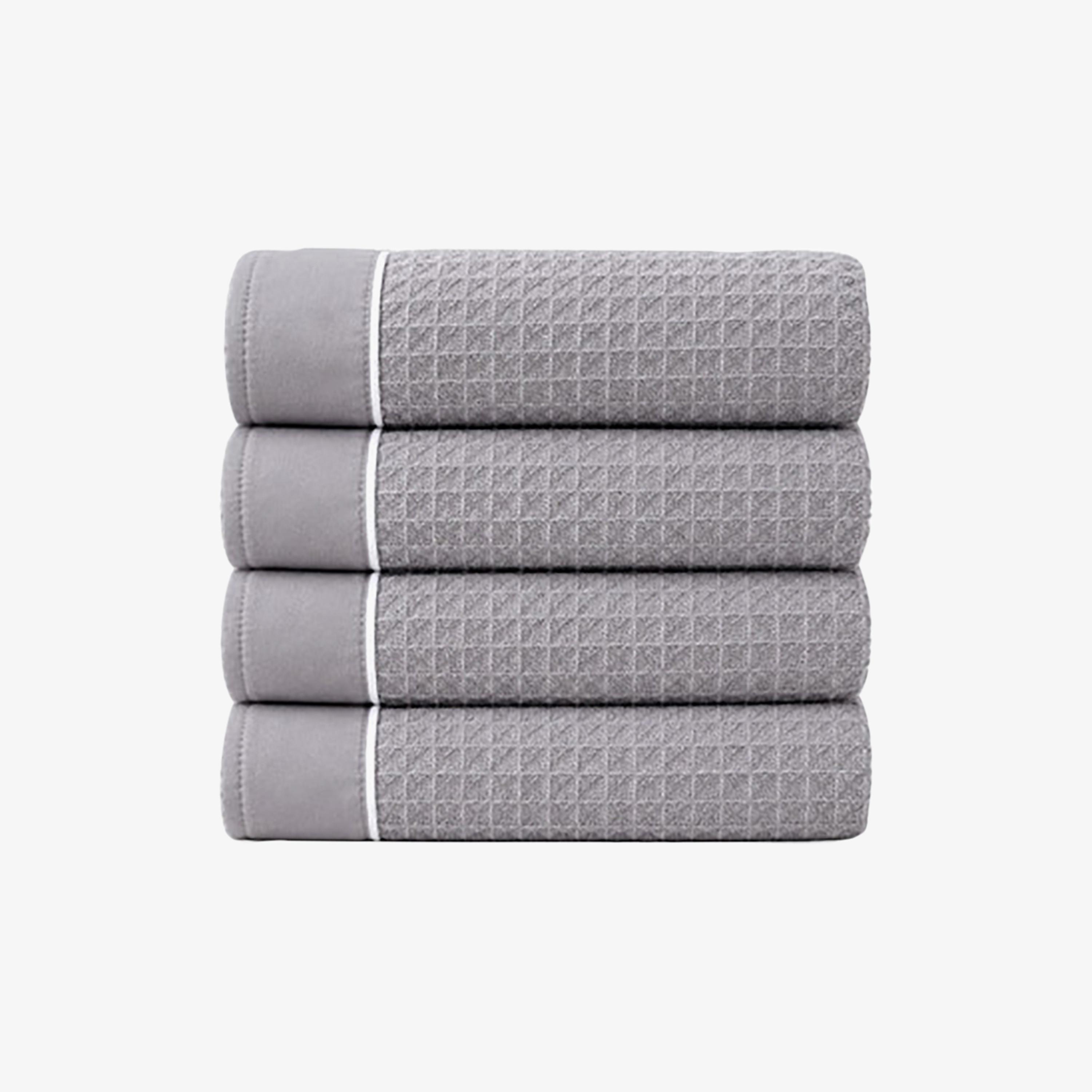 Donetella Microfiber Comfort Collection Textured Soft Bath Towel (Quick-Dry) - Large-household-bathandlaundry-bathlinen-towels-image-1