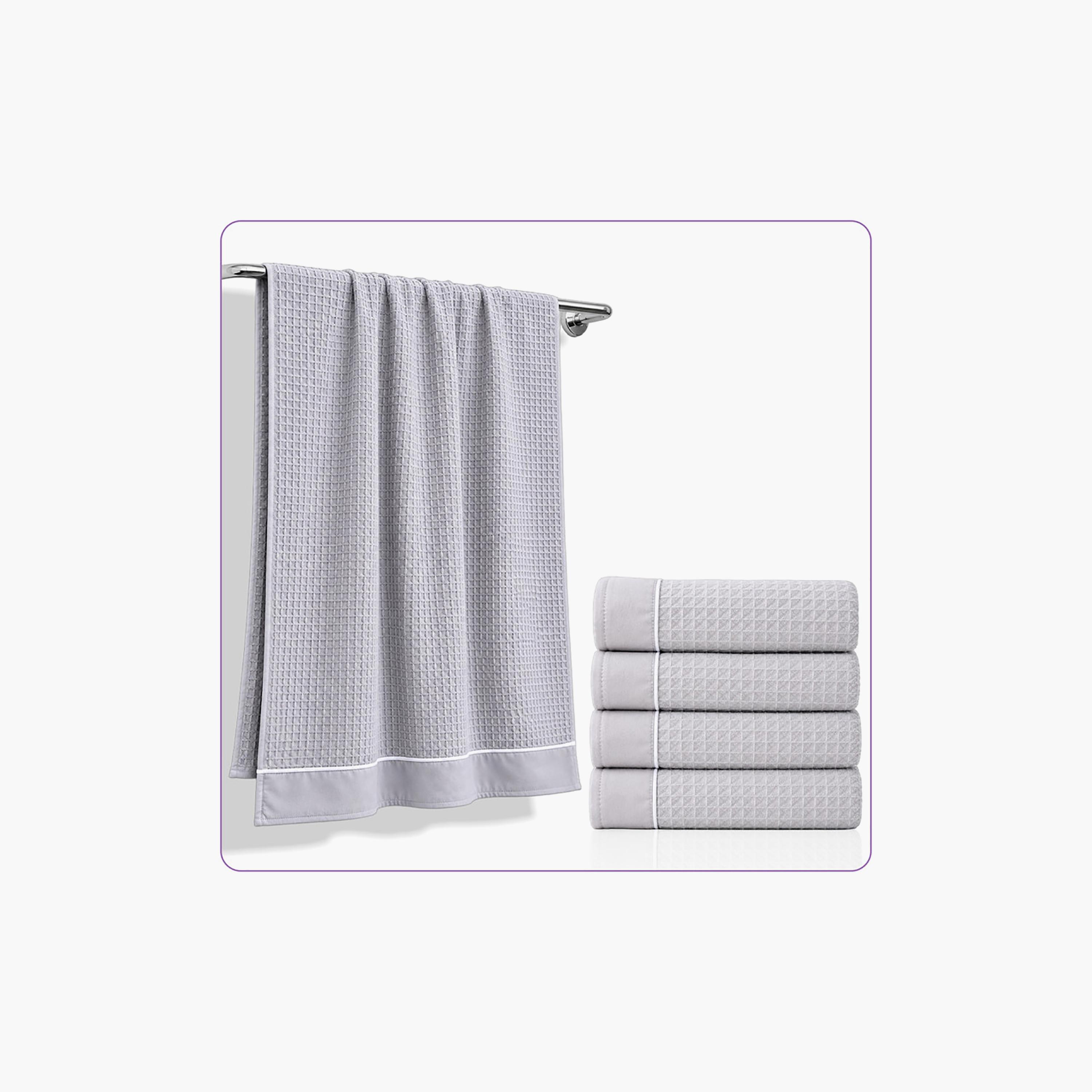 Donetella Microfiber Comfort Collection Textured Soft Bath Towel (Quick-Dry) - Large-household-bathandlaundry-bathlinen-towels-image-2