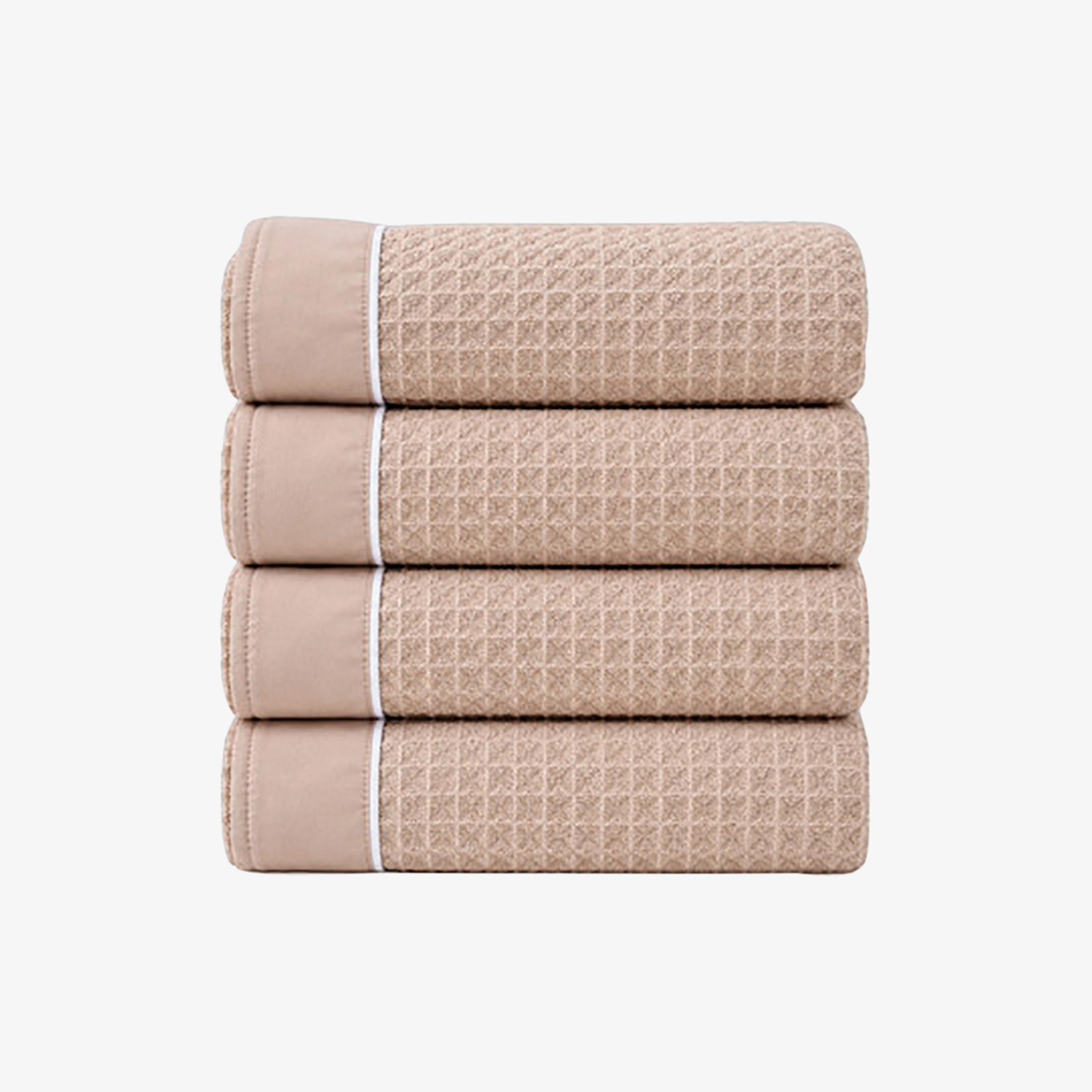 Donetella Microfiber Comfort Collection Textured Soft Bath Towel (Quick-Dry) - Large-household-bathandlaundry-bathlinen-towels-image-1
