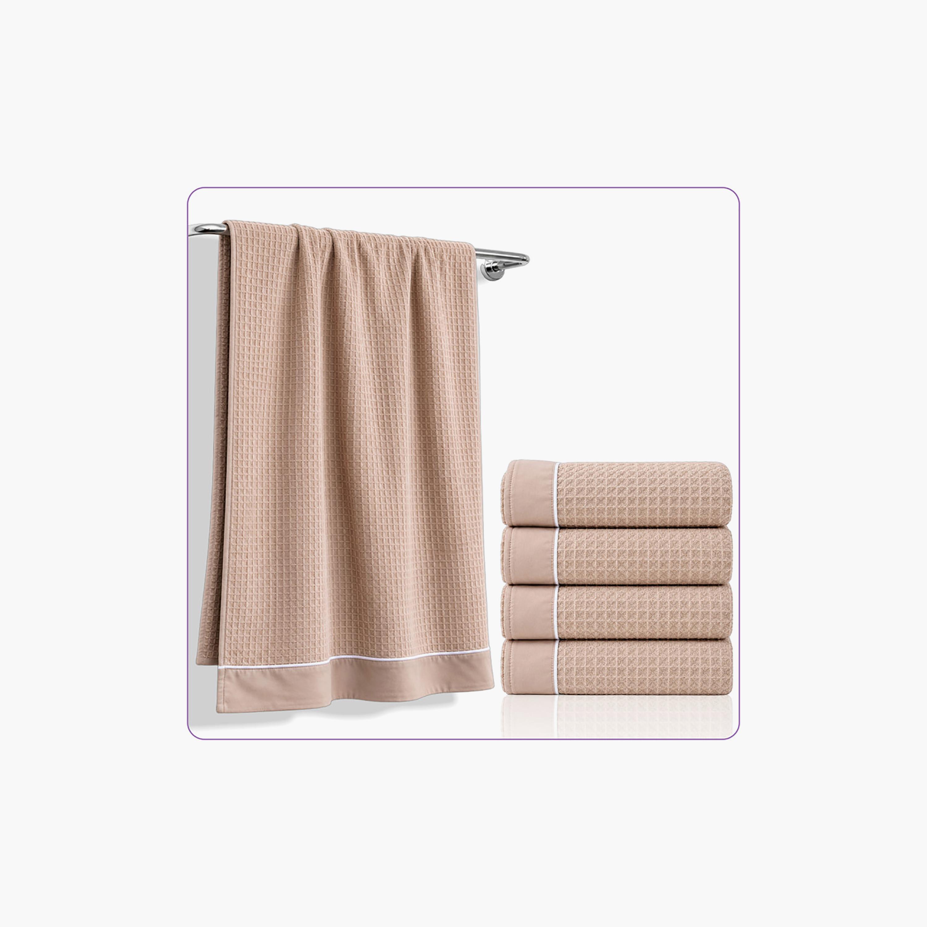 Donetella Microfiber Comfort Collection Textured Soft Bath Towel (Quick-Dry) - Large-household-bathandlaundry-bathlinen-towels-image-2
