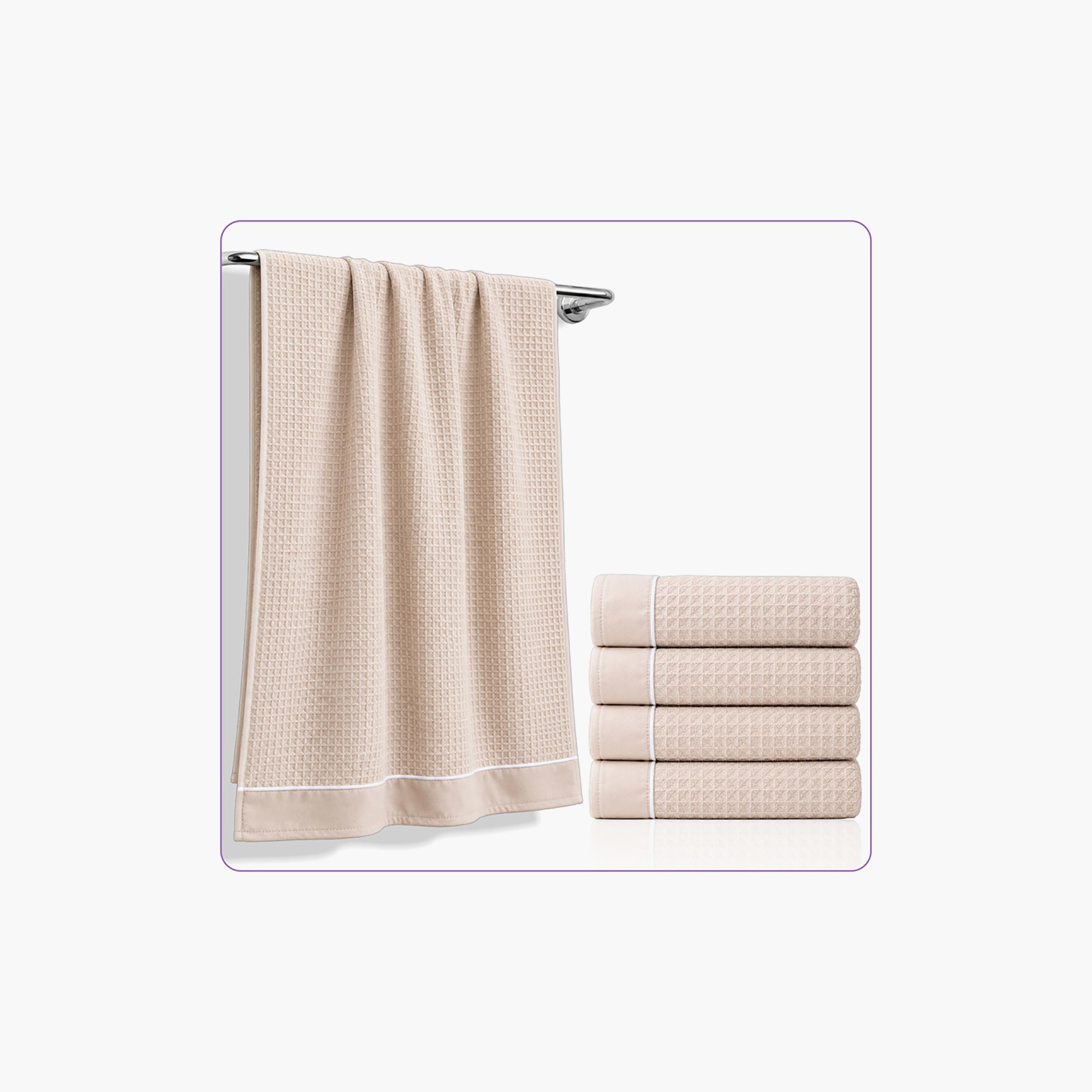 Donetella Microfiber Comfort Collection Textured Soft Bath Towel (Quick-Dry) - Large-household-bathandlaundry-bathlinen-towels-image-2