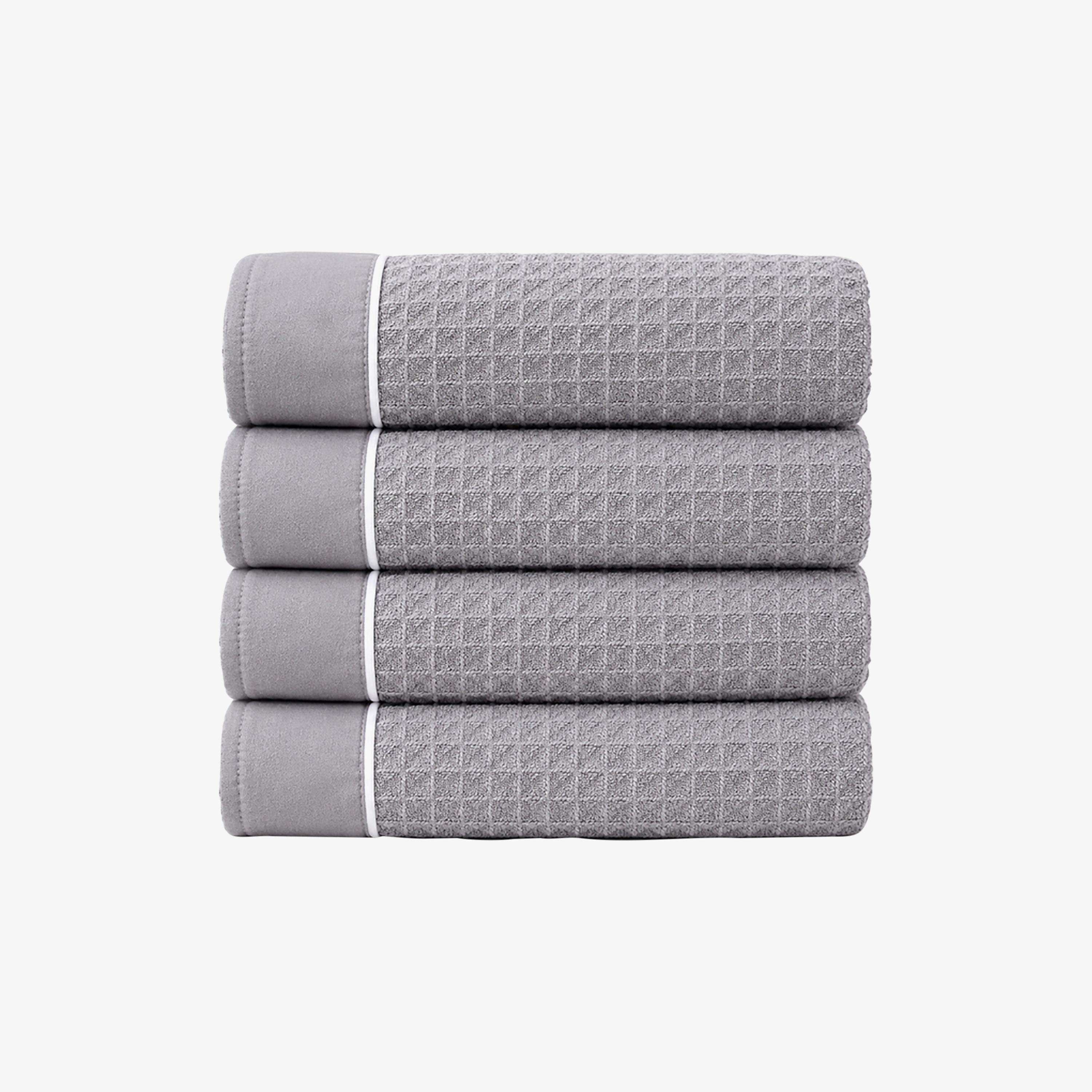 Donetella Microfiber Comfort Collection Textured Soft Hand Towel Set (Quick-Dry) - 50X90 Cm-household-bathandlaundry-bathlinen-towels-image-1