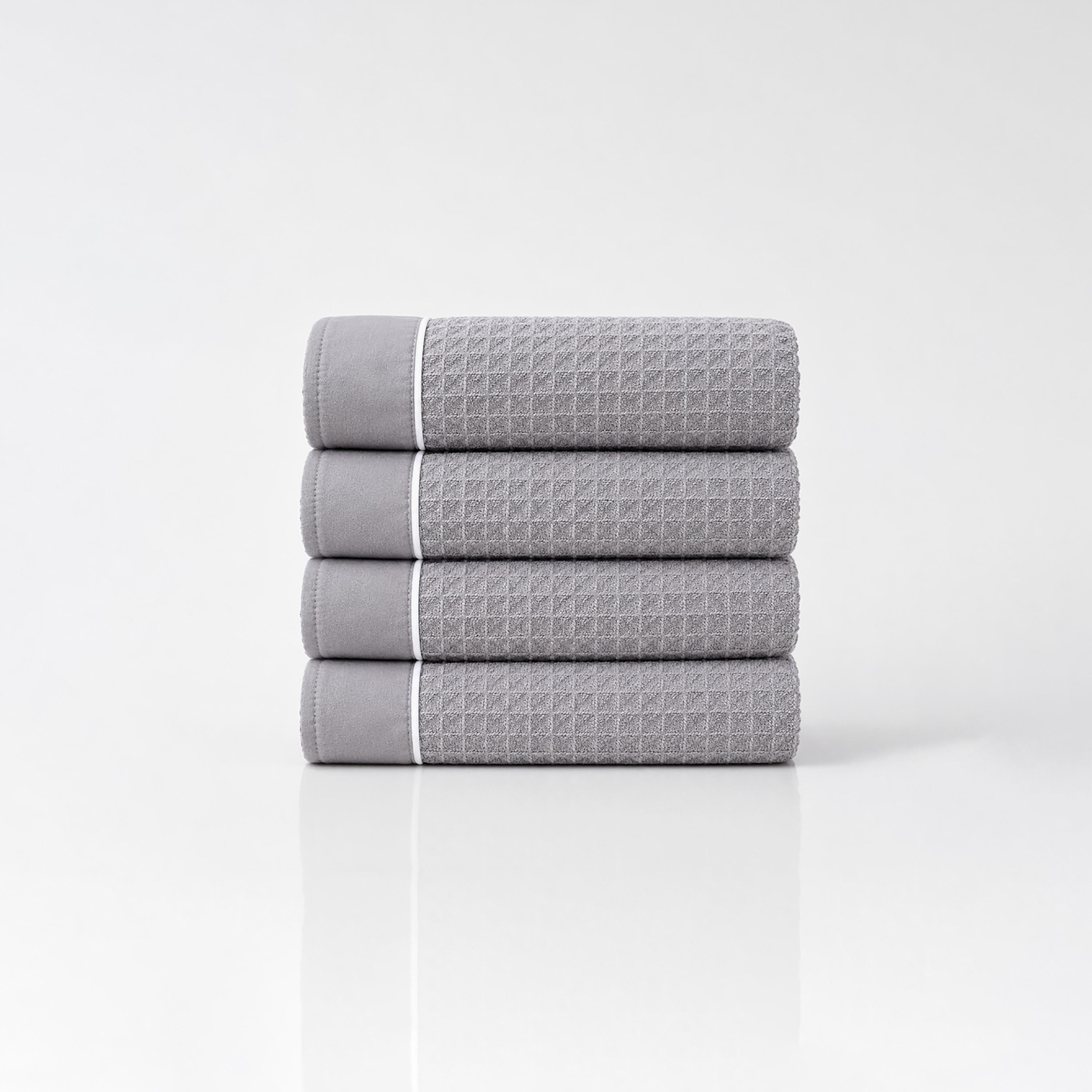 Donetella Microfiber Comfort Collection Textured Soft Hand Towel Set (Quick-Dry) - 50X90 Cm-household-bathandlaundry-bathlinen-towels-image-2