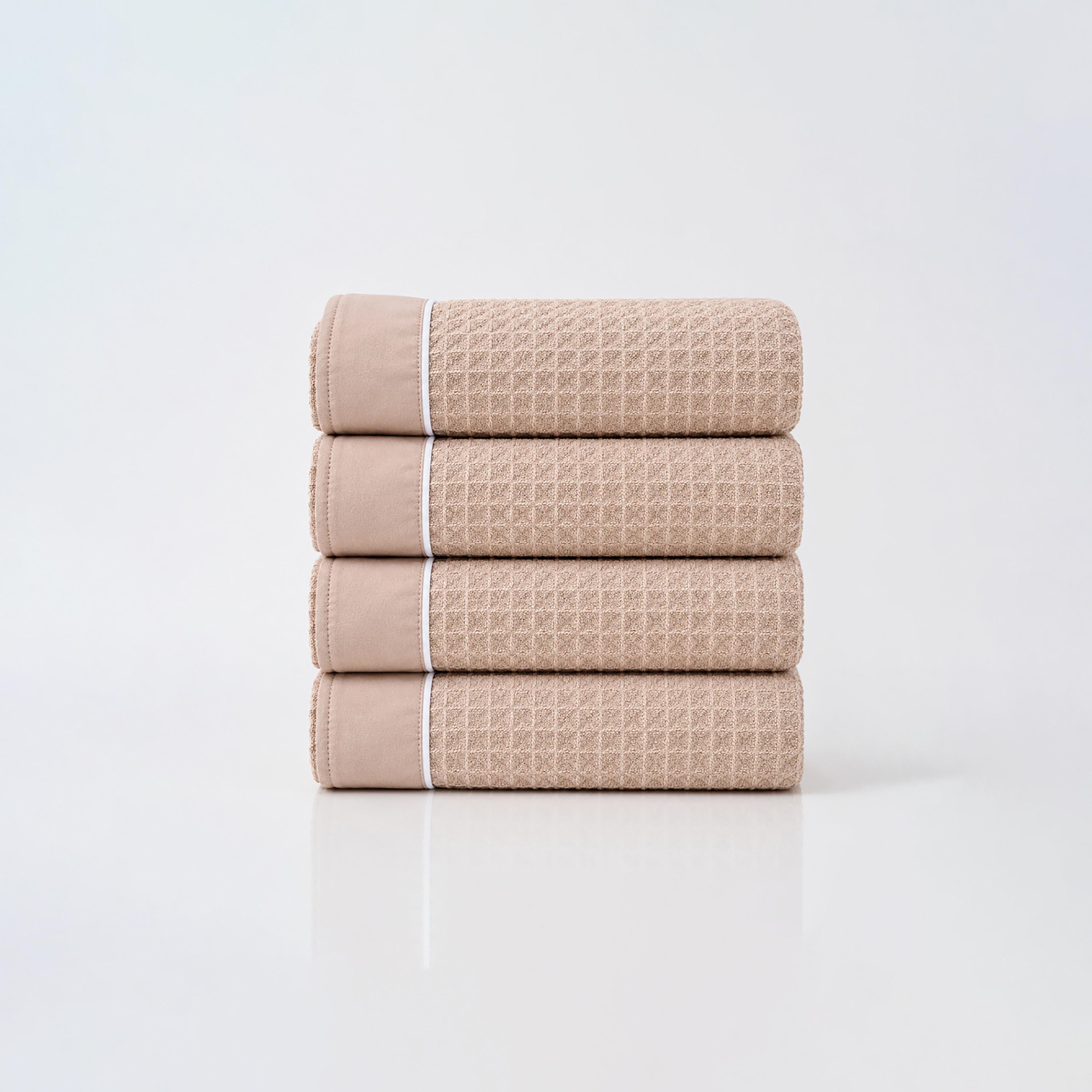 Donetella Microfiber Comfort Collection Textured Soft Hand Towel Set (Quick-Dry) - 50X90 Cm-household-bathandlaundry-bathlinen-towels-image-2