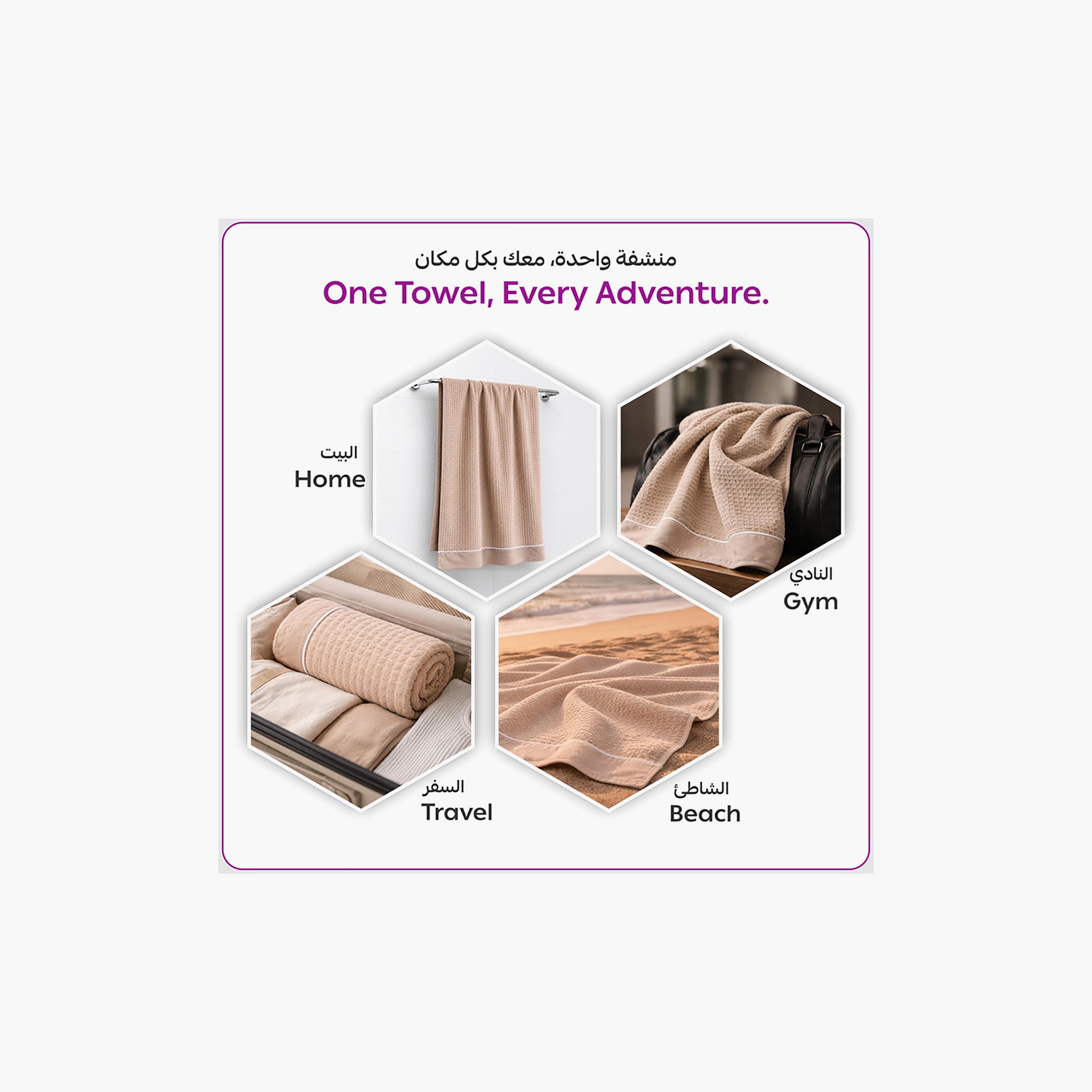 Donetella Microfiber Comfort Collection Textured Soft Hand Towel Set (Quick-Dry) - 50X90 Cm-household-bathandlaundry-bathlinen-towels-image-4