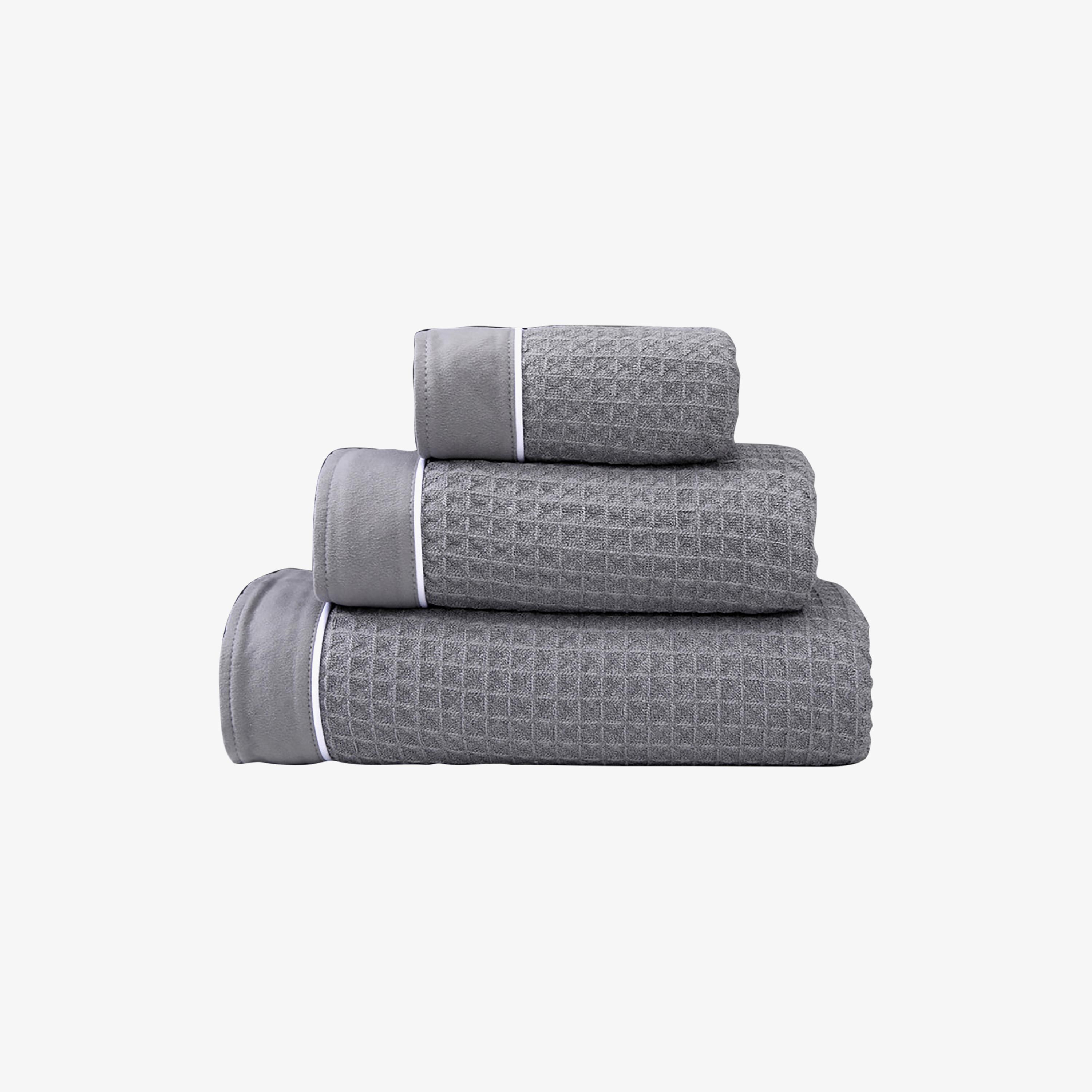 Donetella Microfiber Comfort Collection Textured Soft Towel Set (Quick-Dry) - 50X90 Cm-household-bathandlaundry-bathlinen-towels-image-1