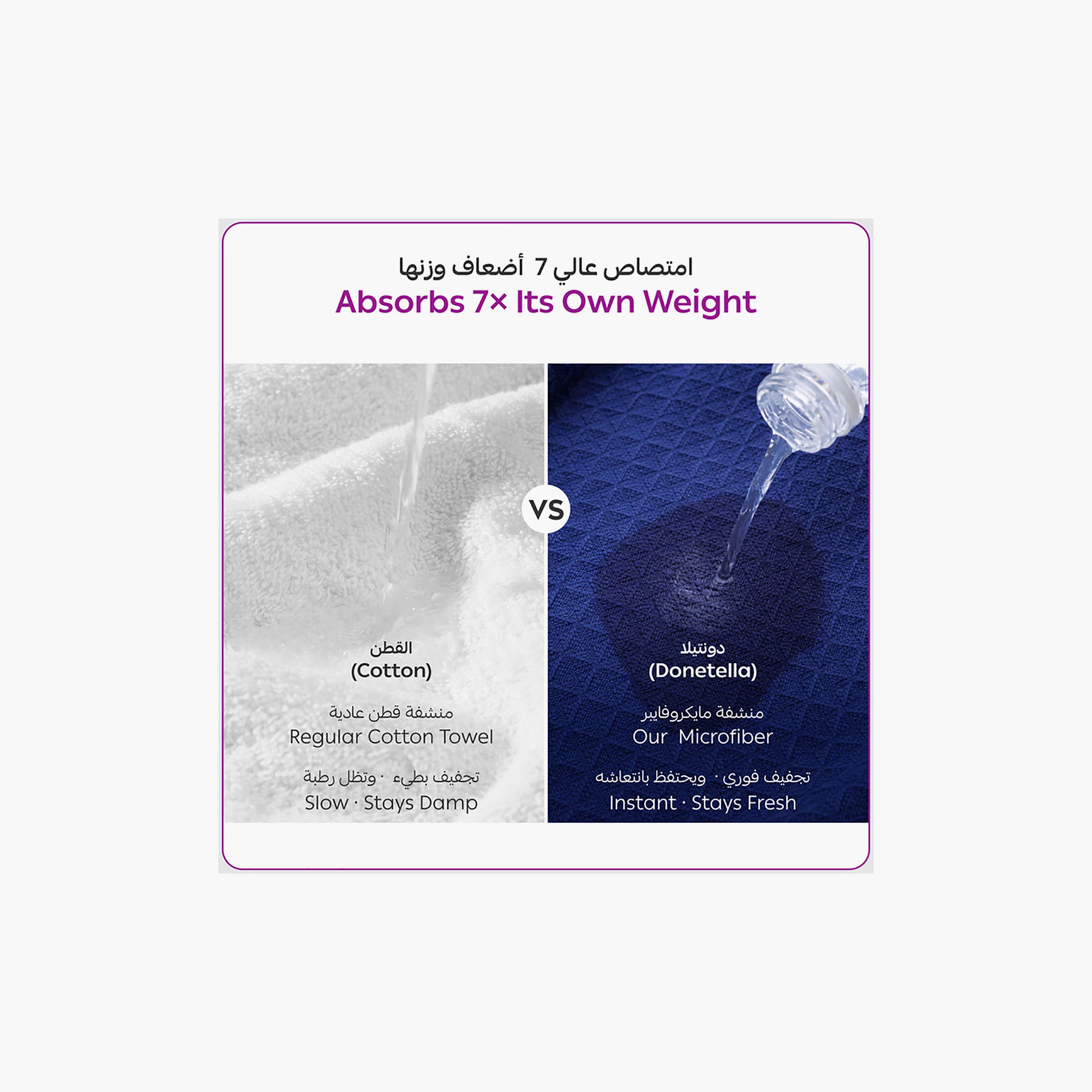 طقم مناشف ناعمة بارزة الملمس من مجموعة مايكروفايبر كومفورت (سريعة الجفاف) من دونيتيلا - 50×90 سم-household-bathandlaundry-bathlinen-towels-image-3