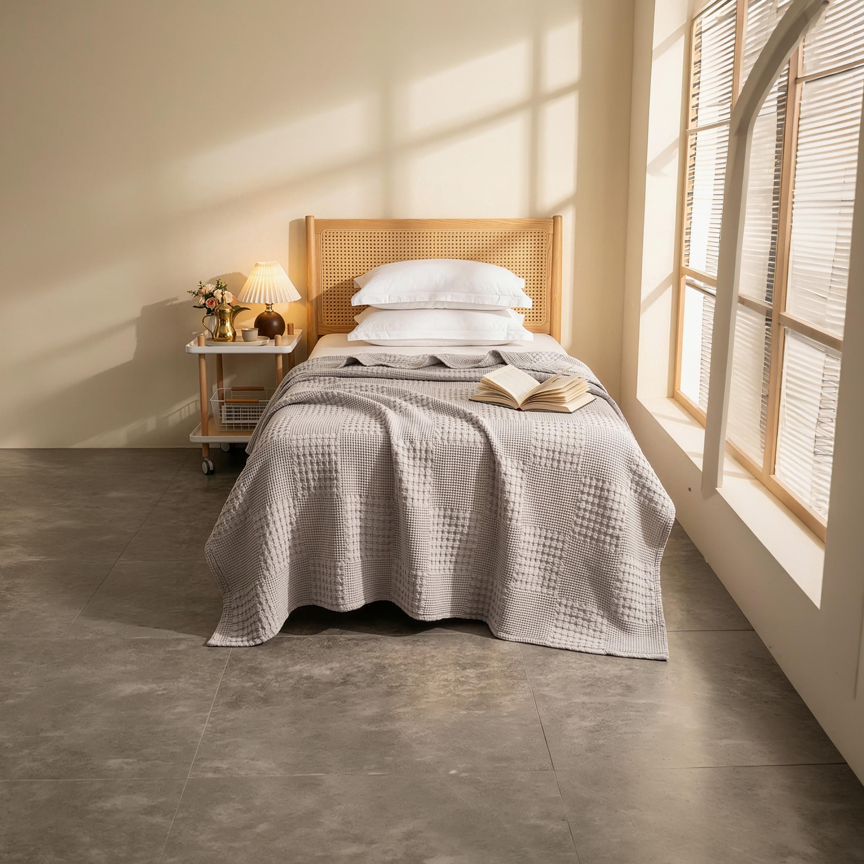 بطانية دونيتيلا وافل مضادة للحساسية وجيدة التهوية - 140 × 200 سم-household-cushionsandthrows-throwsandblankets-blankets-image-4