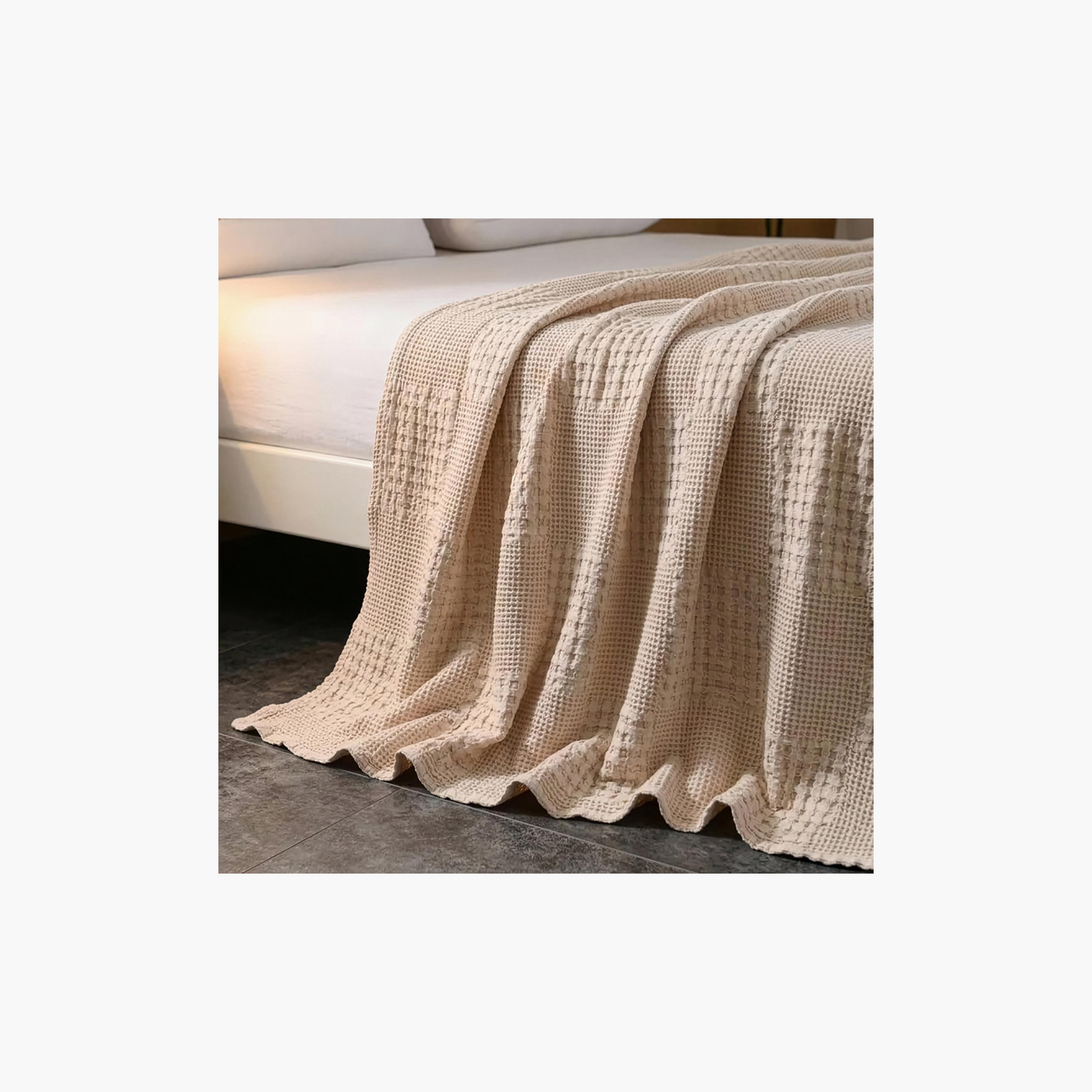 بطانية دونيتيلا وافل مضادة للحساسية وجيدة التهوية - 140 × 200 سم-household-cushionsandthrows-throwsandblankets-blankets-image-5