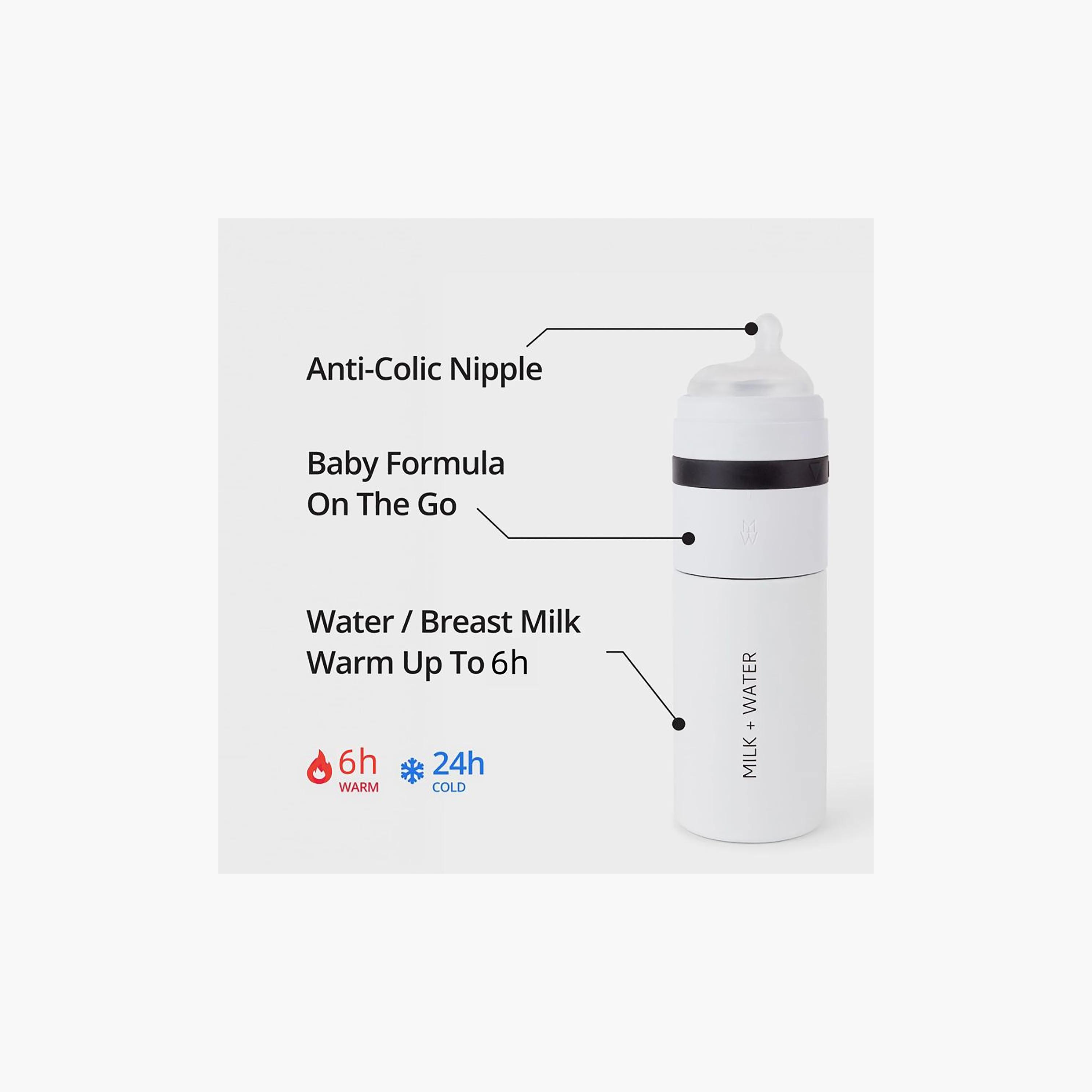 Milk + Water All In One Stainless Steel Feeding Bottle - Fast Flow-baby-feeding-feedingbottles-bottlesandteats-image-8