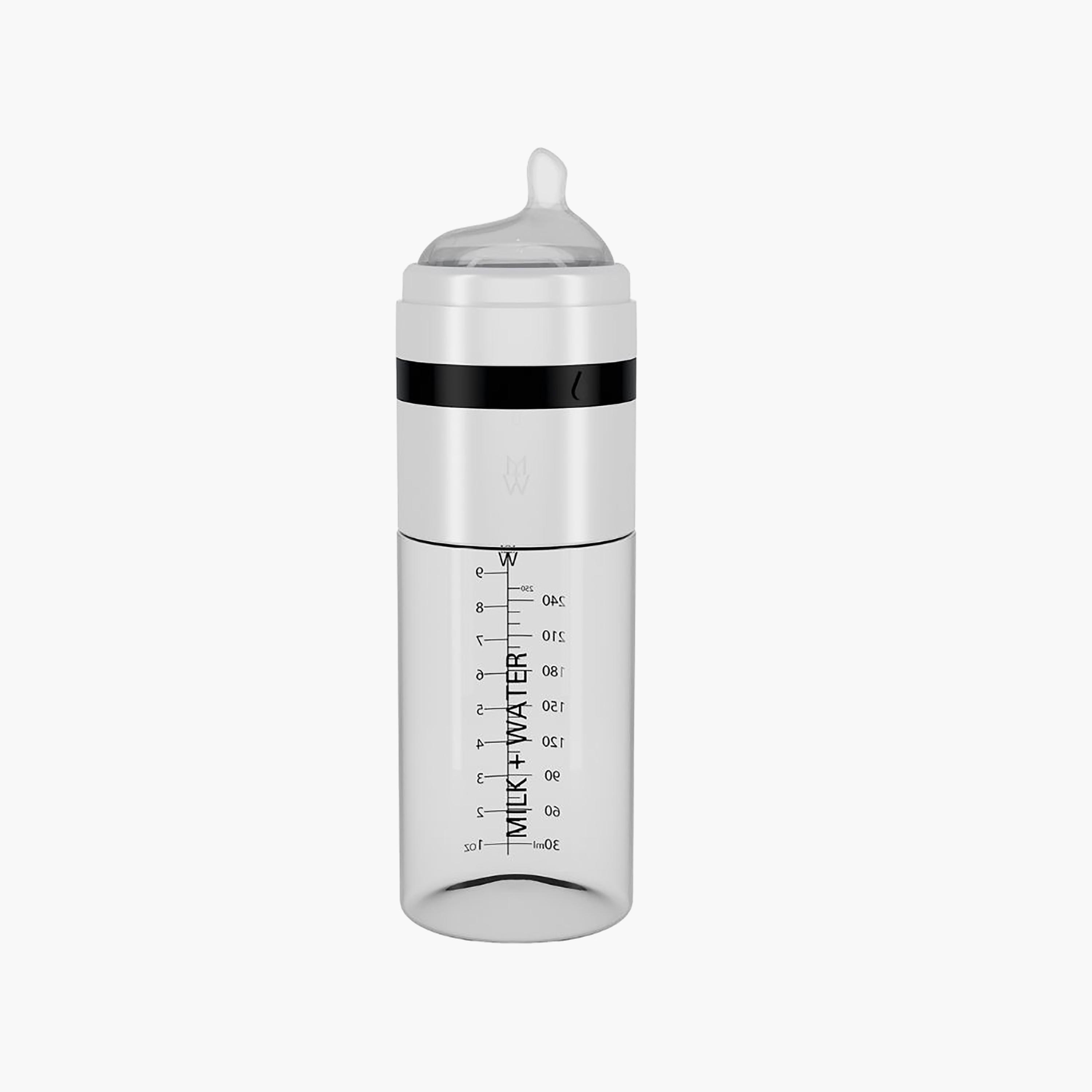 Milk + Water All In One Glass Feeding Bottle - Medium Flow-baby-feeding-feedingbottles-bottlesandteats-image-1