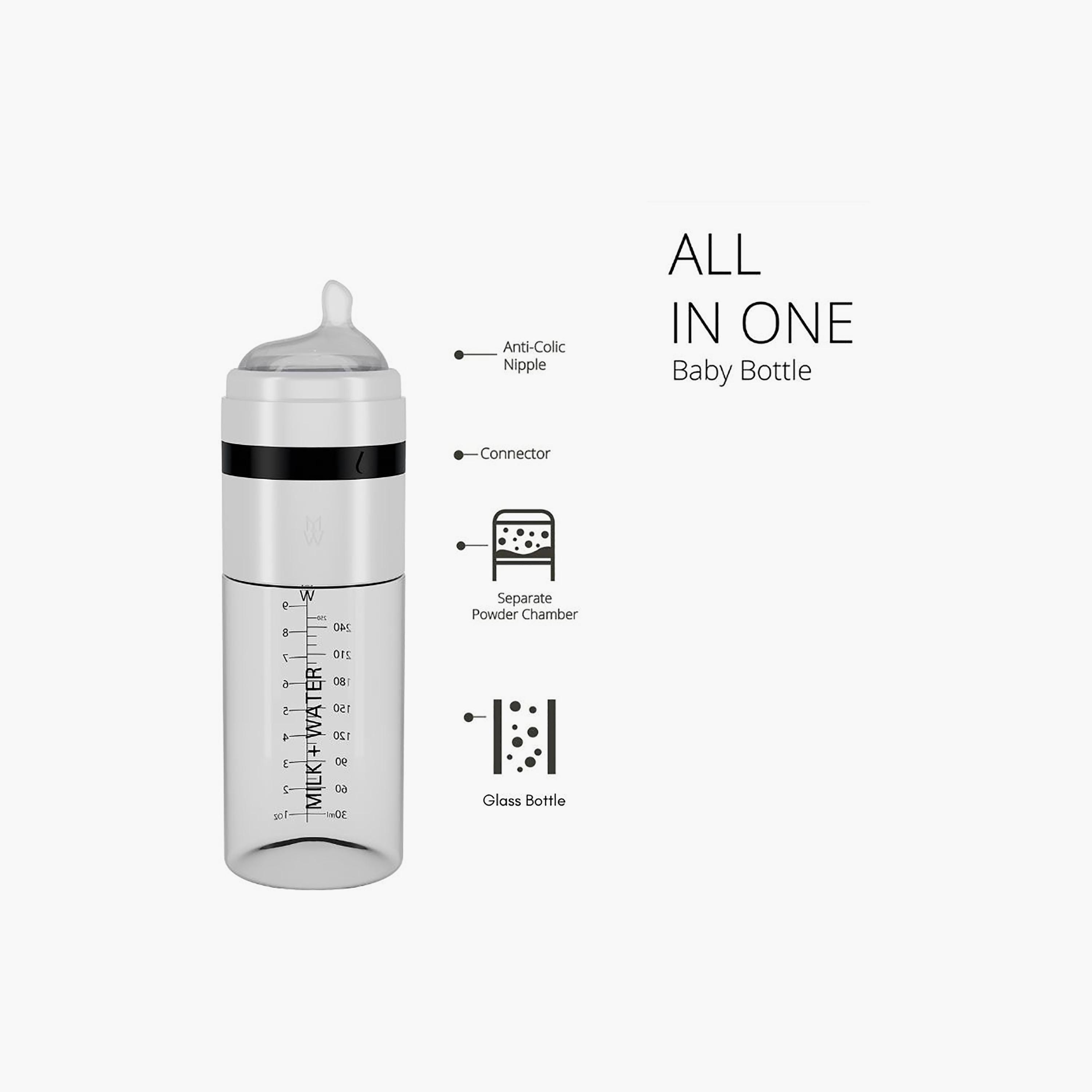 Milk + Water All In One Glass Feeding Bottle - Medium Flow-baby-feeding-feedingbottles-bottlesandteats-image-3