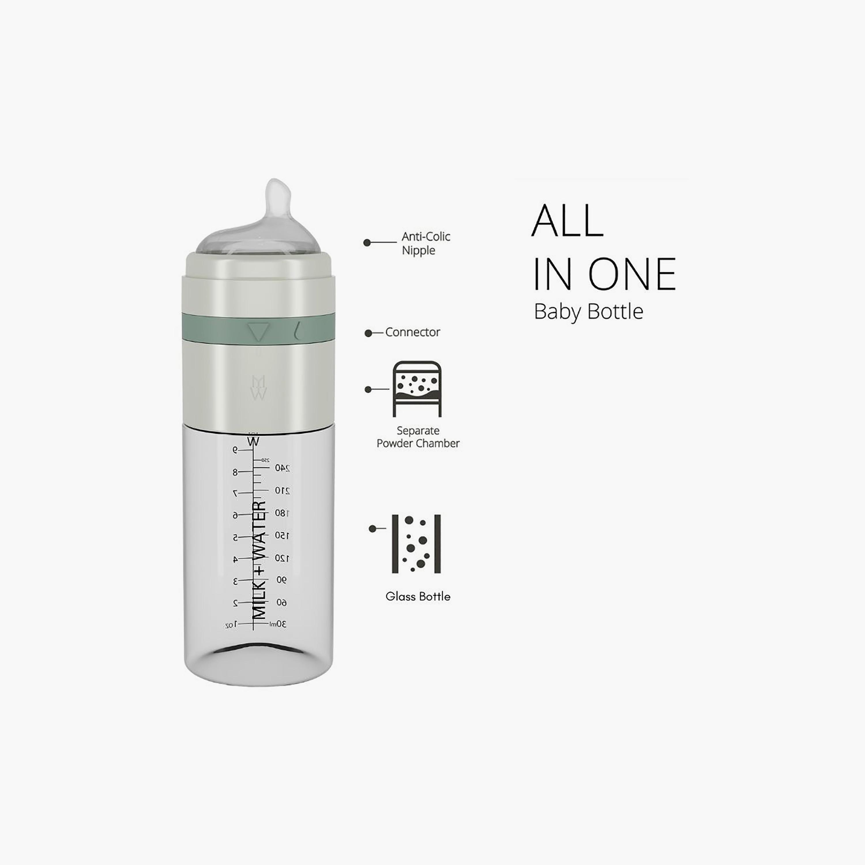 Milk + Water All In One Glass Feeding Bottle - Medium Flow-baby-feeding-feedingbottles-bottlesandteats-image-3