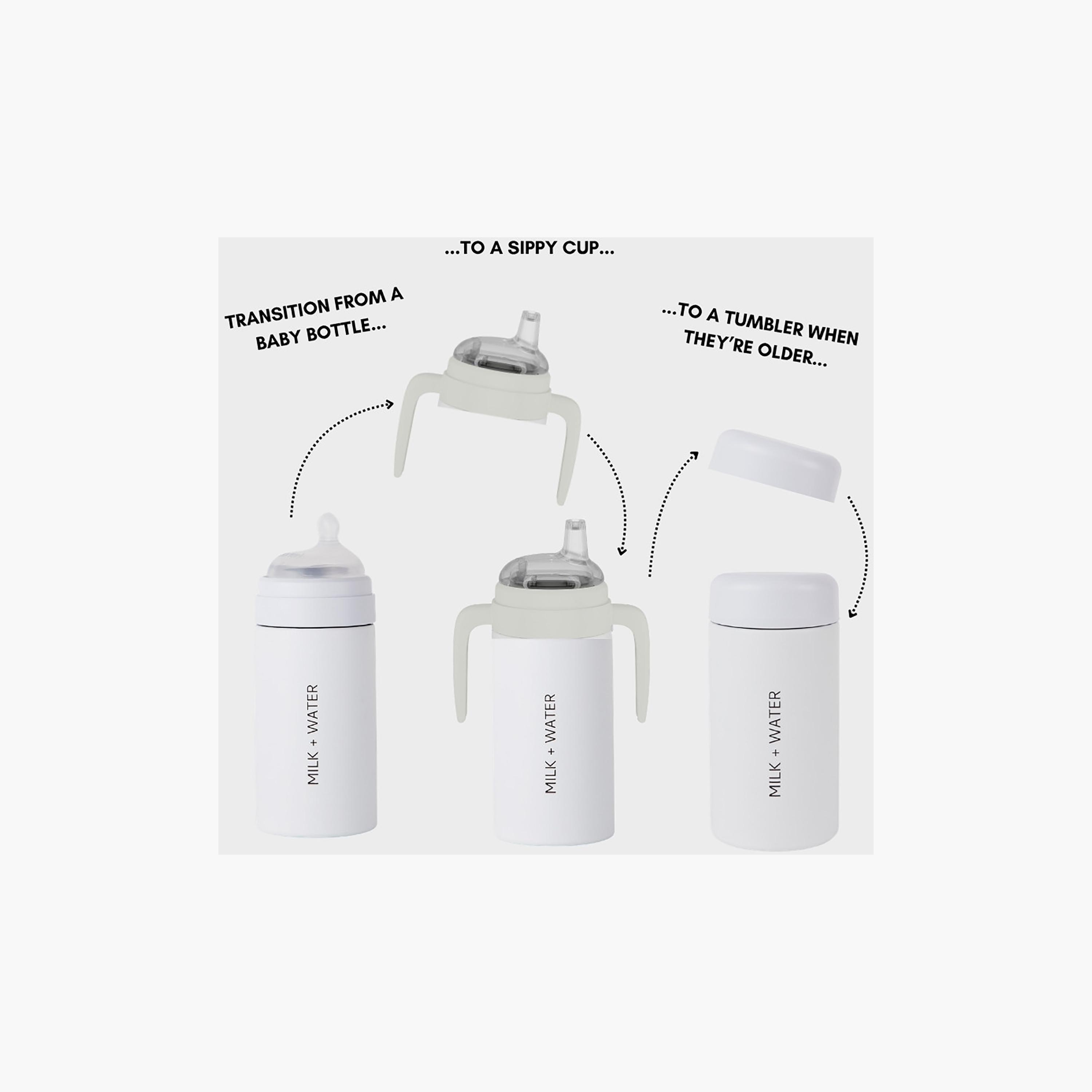 Milk + Water Sippy Cup Handle with Sippy Silicone Spout-baby-feeding-mealtimeessentials-image-4