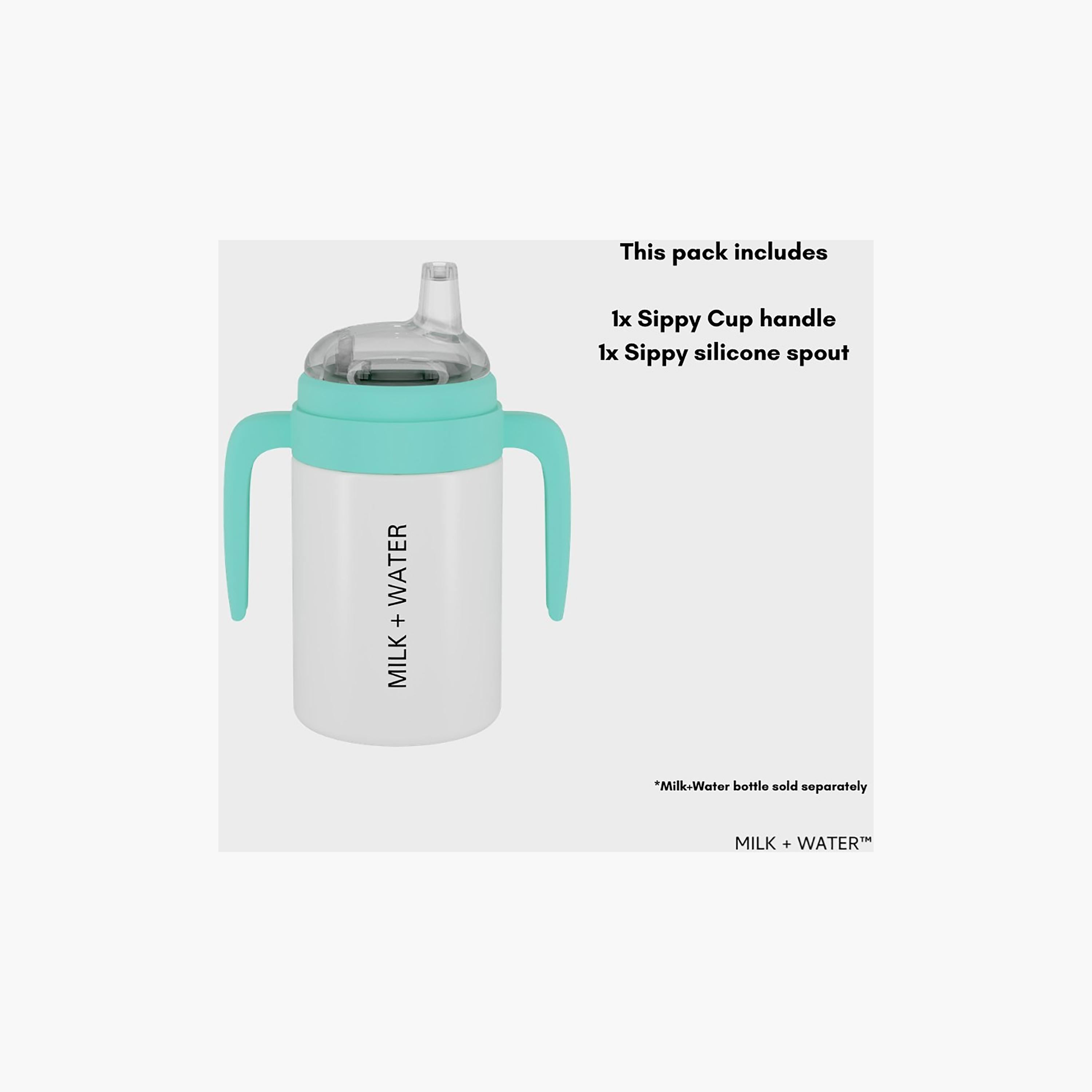 Milk + Water Sippy Cup Handle with Sippy Silicone Spout-baby-feeding-mealtimeessentials-image-3