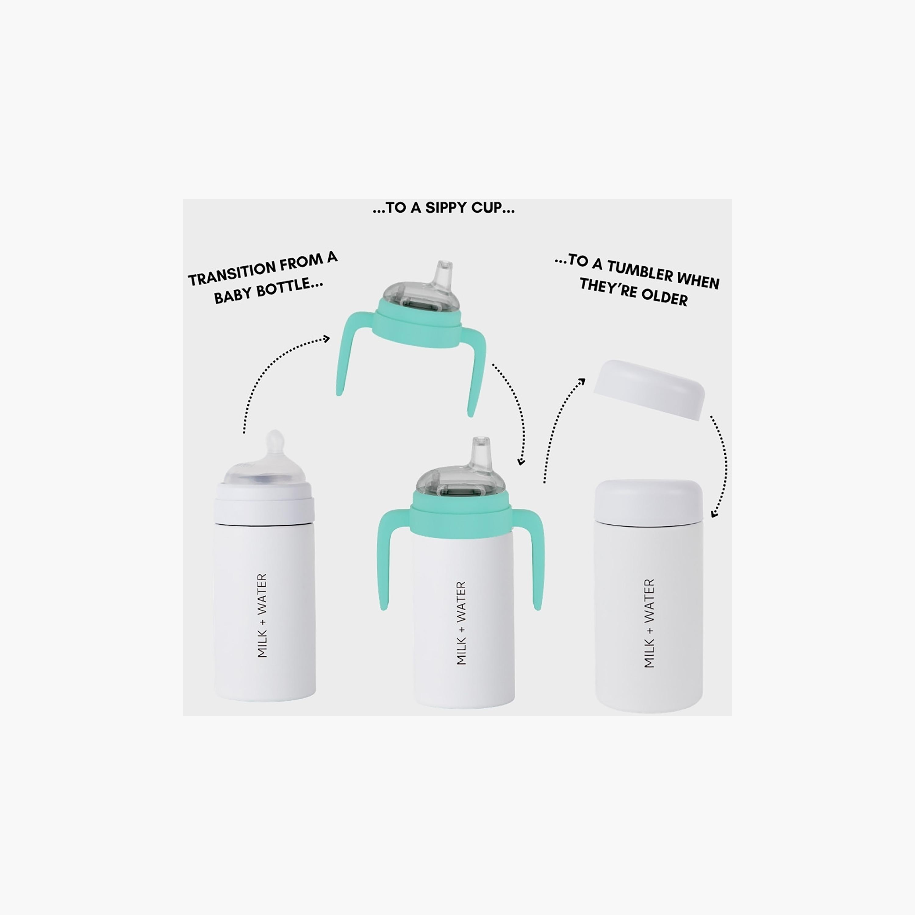 Milk + Water Sippy Cup Handle with Sippy Silicone Spout-baby-feeding-mealtimeessentials-image-4