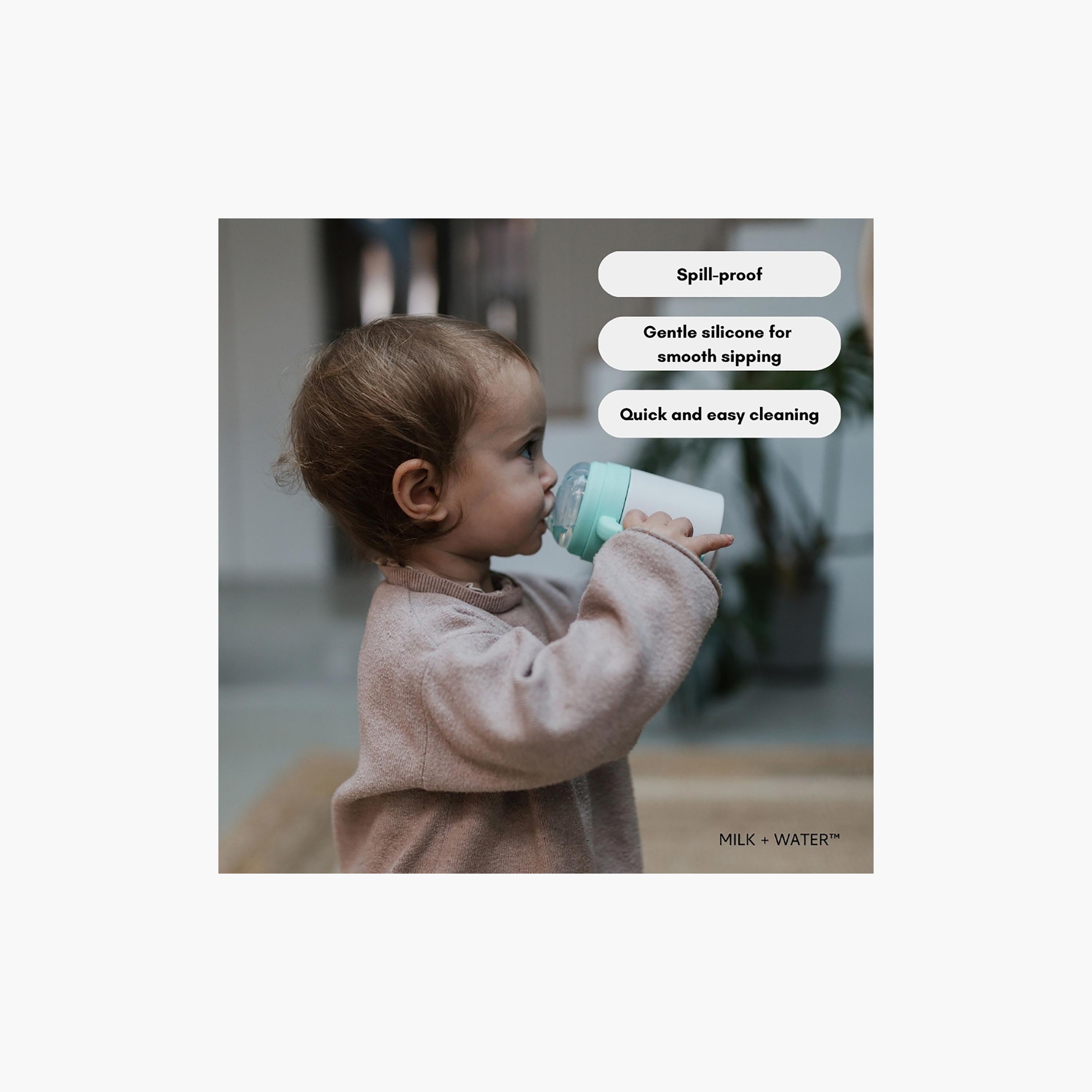 Milk + Water Sippy Cup Handle with Sippy Silicone Spout-baby-feeding-mealtimeessentials-image-5